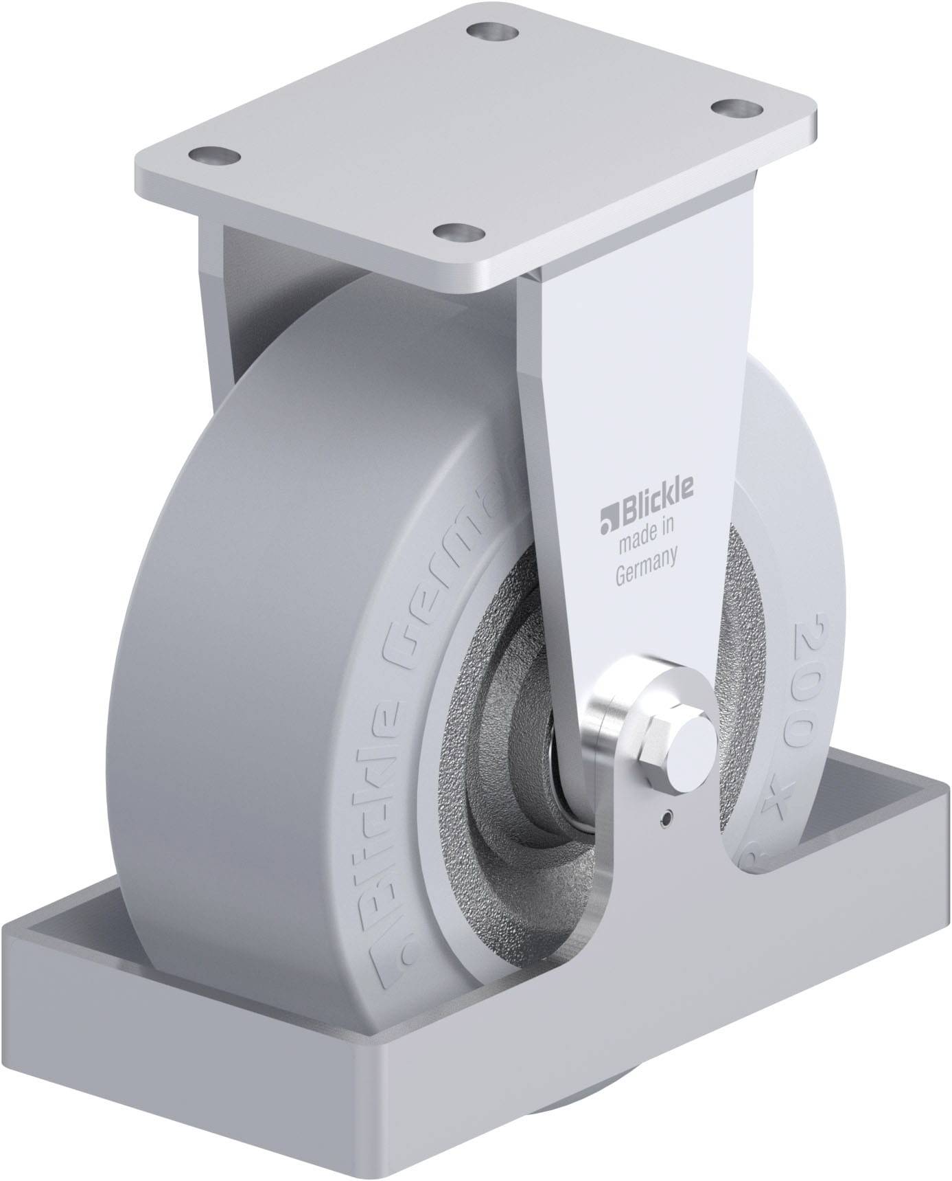 Blickle 946552 BO-SE 202K-SG-FS Nagy teherbírású rögzített kerék KerékØ: 200 mm Teherbírás (max.): 850 kg 1 db