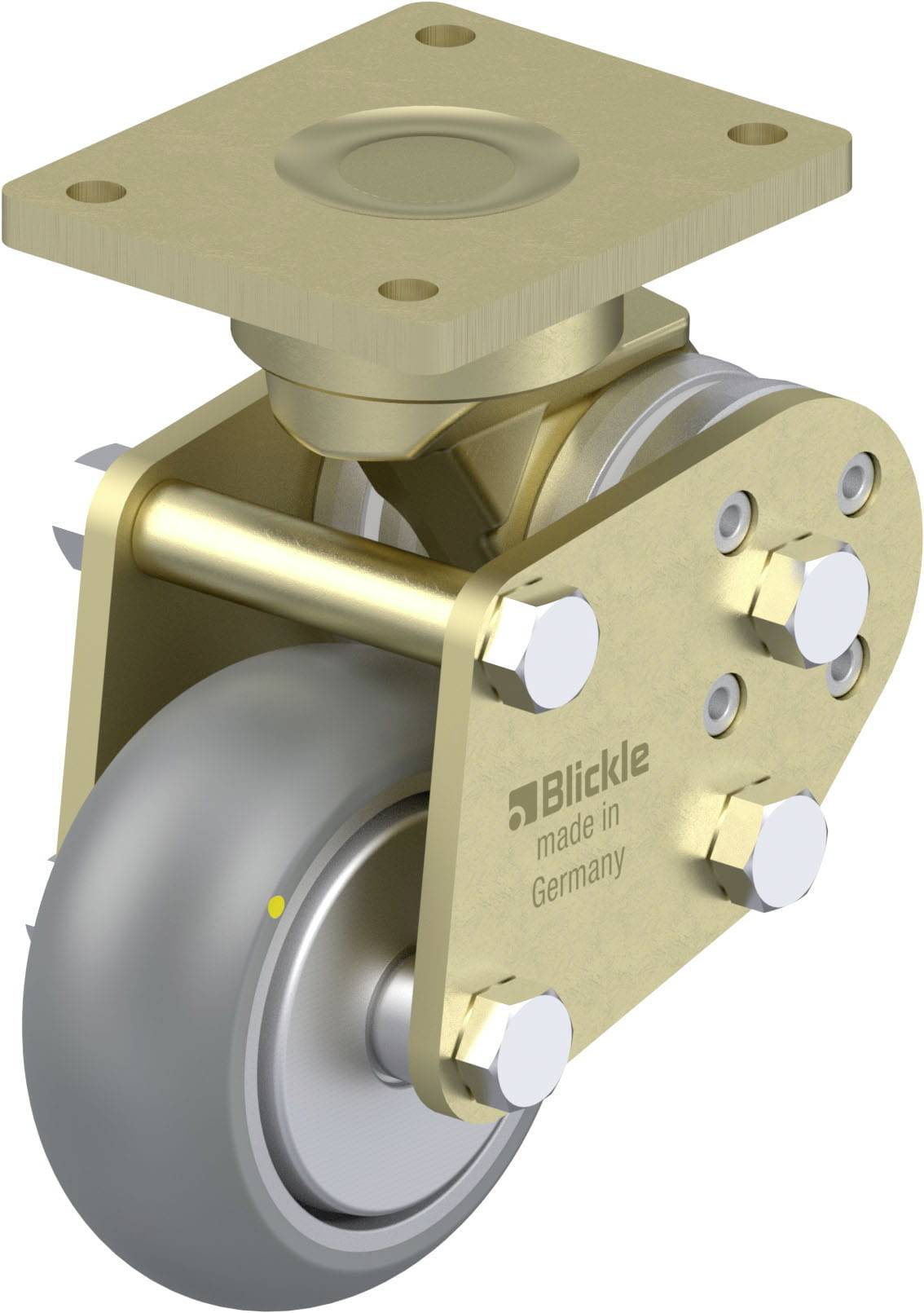 Blickle 937369 BPFE-ALTH 101K-AS-FA-CO Nagy teherbírású rögzített kerék KerékØ: 100 mm Teherbírás (max.): 350 kg 1 db