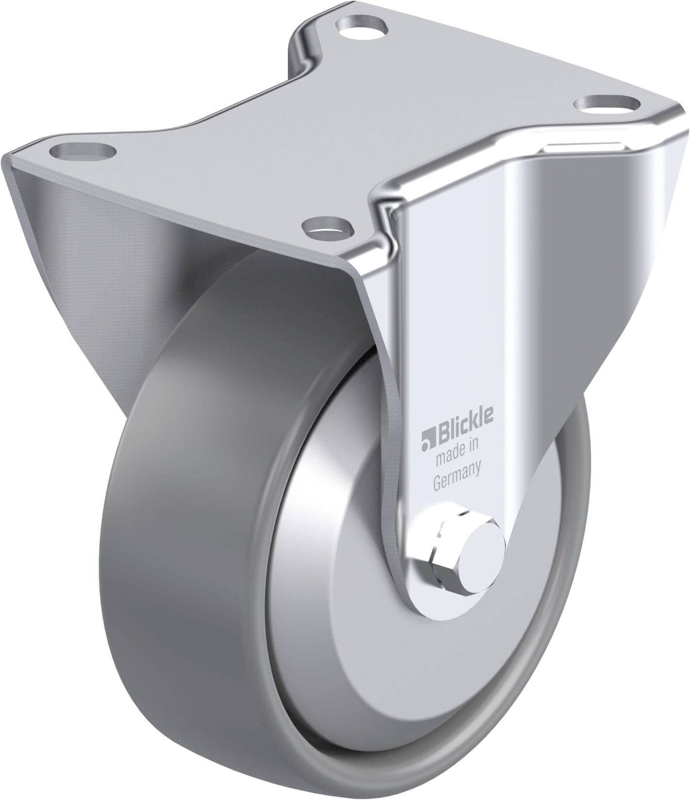 Blickle 946603 B-PO 100G-ELS-FA Acéllemez rögzített görgő KerékØ: 100 mm Teherbírás (max.): 250 kg 1 db
