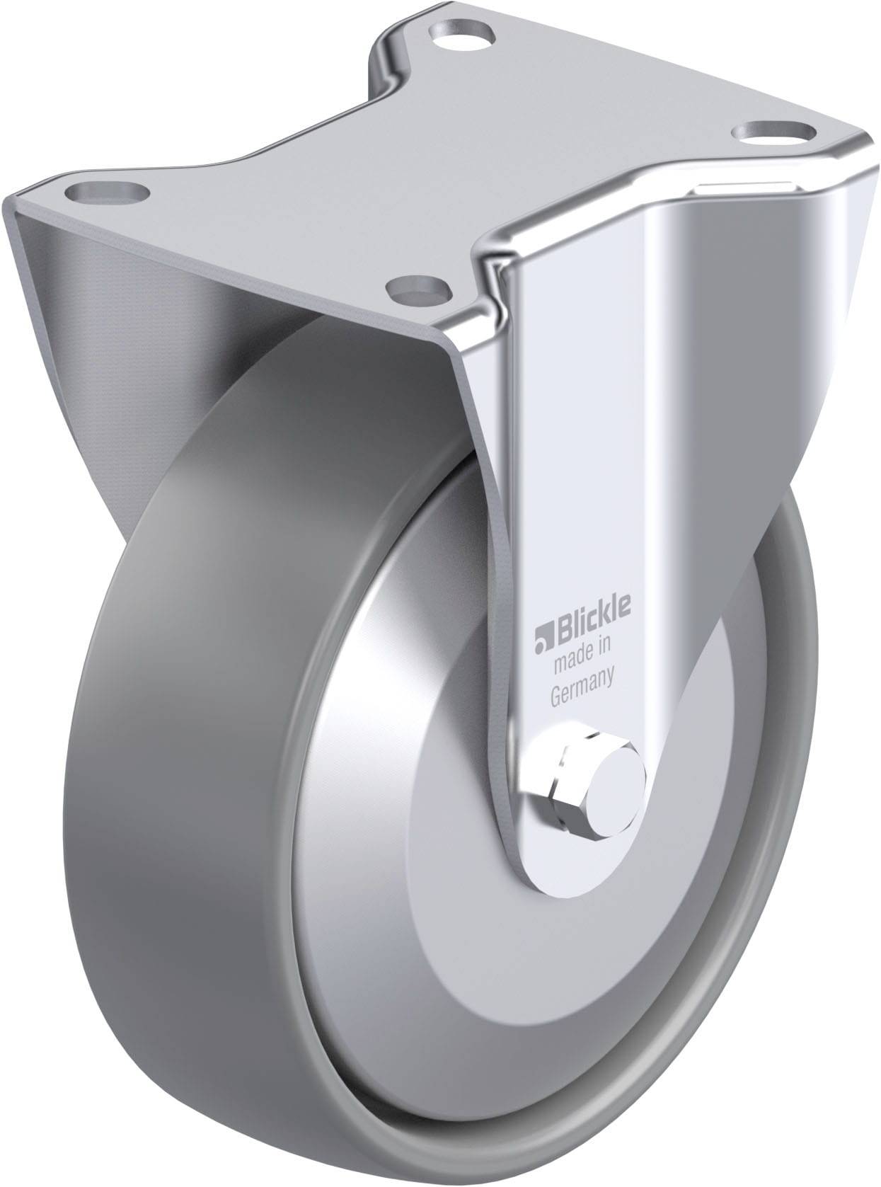 Blickle 946607 B-PO 125G-ELS-FA Acéllemez rögzített görgő KerékØ: 125 mm Teherbírás (max.): 250 kg 1 db
