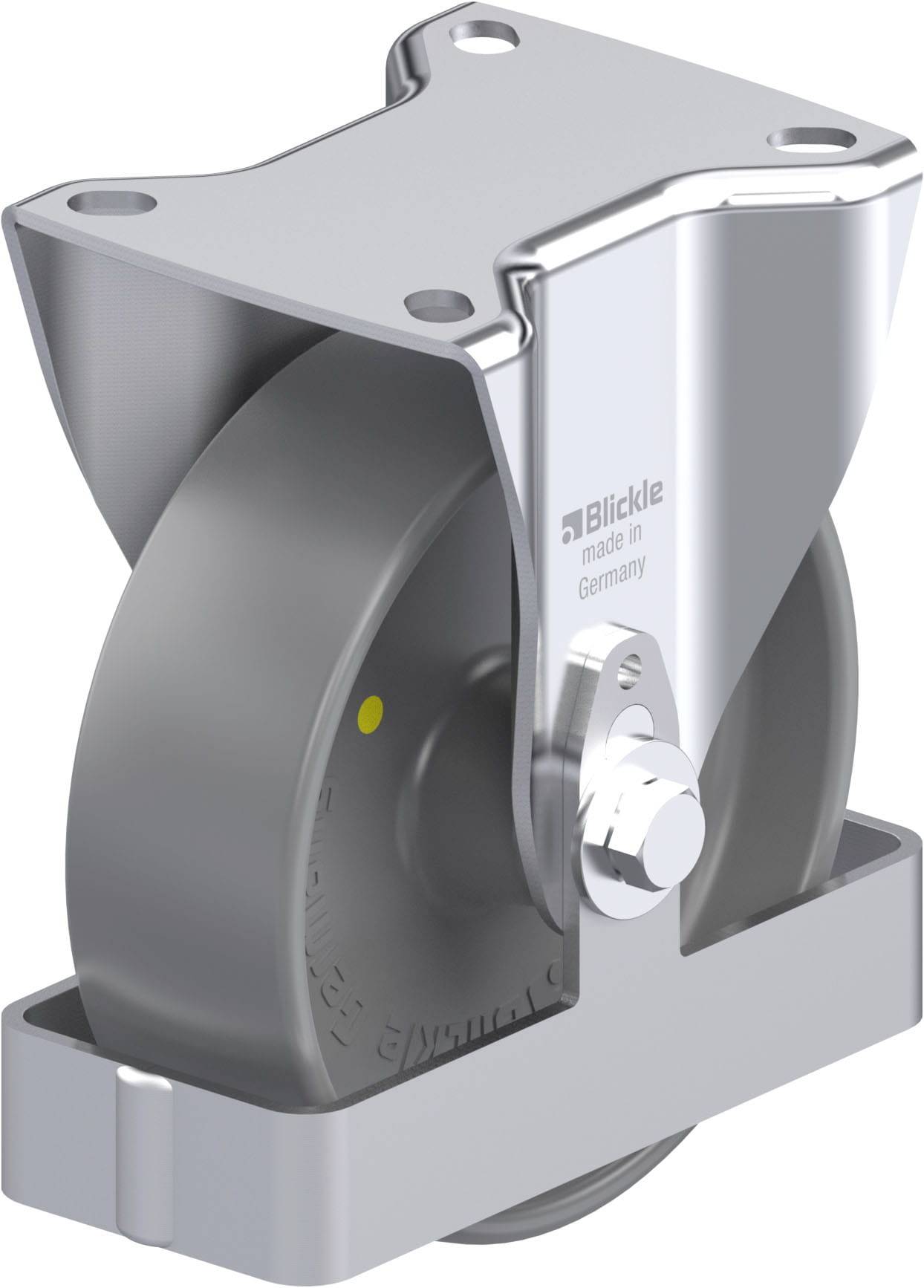 Blickle 939653 B-PO 125G-ELS-FS Acéllemez rögzített görgő KerékØ: 125 mm Teherbírás (max.): 250 kg 1 db