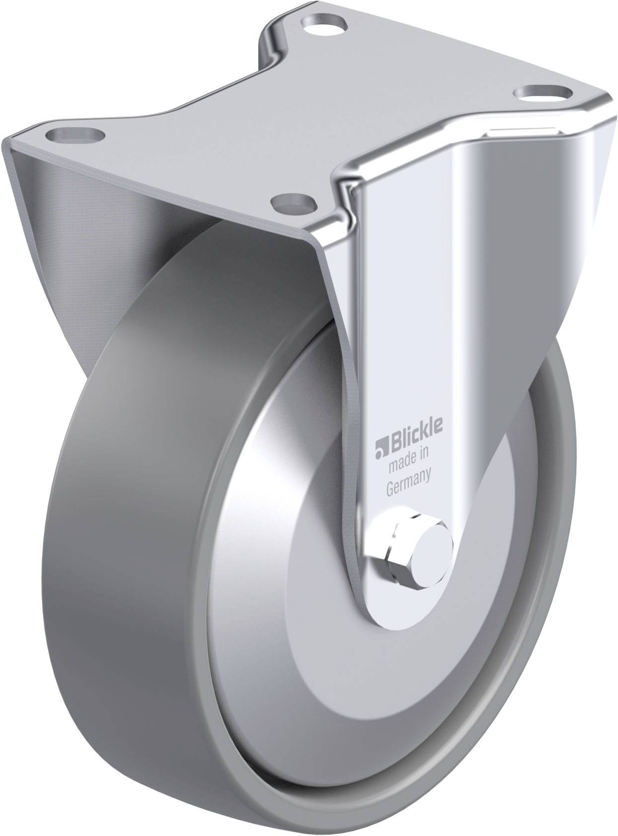 Blickle 946609 B-PO 125KA-ELS-FA Acéllemez rögzített görgő KerékØ: 125 mm Teherbírás (max.): 250 kg 1 db