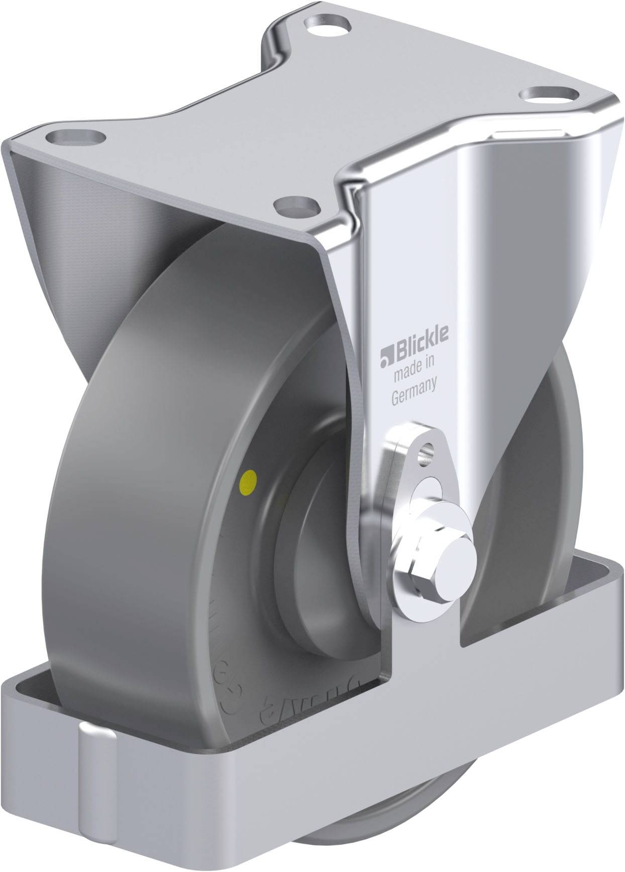 Blickle 939656 B-PO 125KA-ELS-FS Acéllemez rögzített görgő KerékØ: 125 mm Teherbírás (max.): 250 kg 1 db