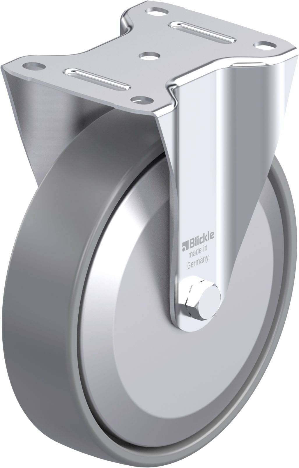 Blickle 946619 B-PO 200G-ELS-FA Acéllemez rögzített görgő KerékØ: 200 mm Teherbírás (max.): 400 kg 1 db