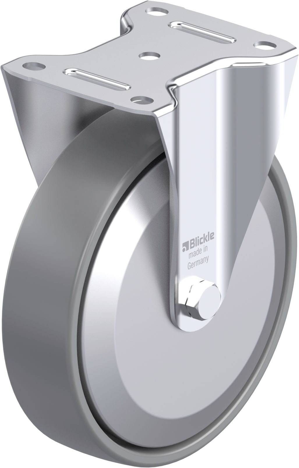 Blickle 946621 B-PO 200K-ELS-FA Acéllemez rögzített görgő KerékØ: 200 mm Teherbírás (max.): 400 kg 1 db