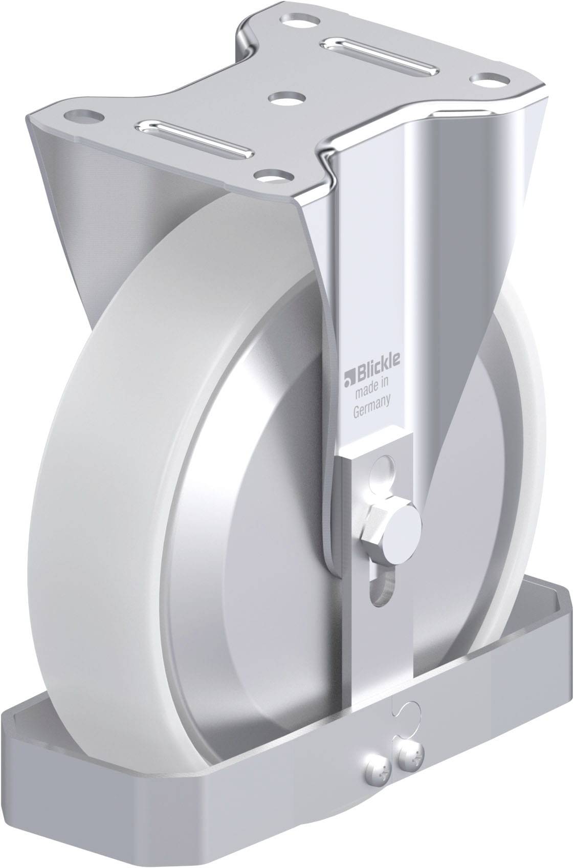 Blickle 939761 B-PO 200XR-FA-FS Acéllemez rögzített görgő KerékØ: 200 mm Teherbírás (max.): 400 kg 1 db