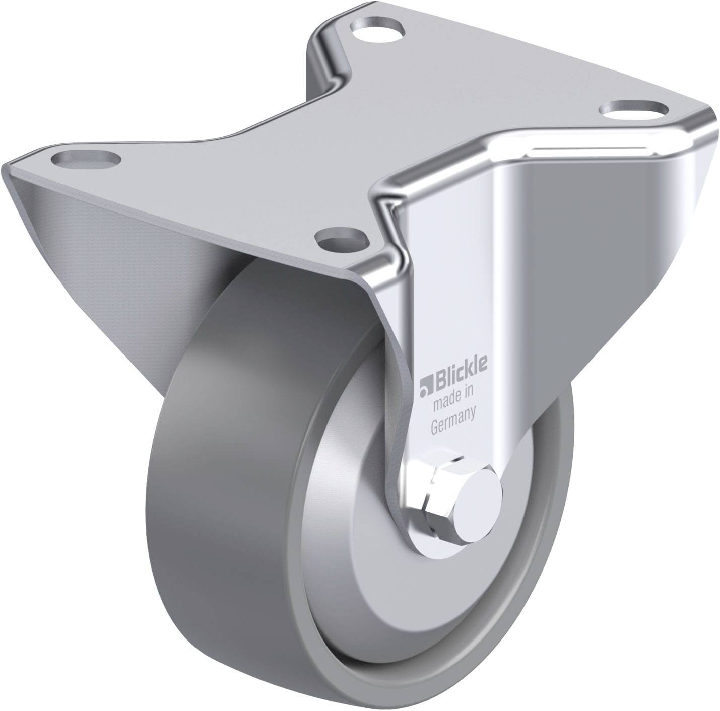 Blickle 946624 B-PO 80KA-ELS-FA Acéllemez rögzített görgő KerékØ: 80 mm Teherbírás (max.): 220 kg 1 db
