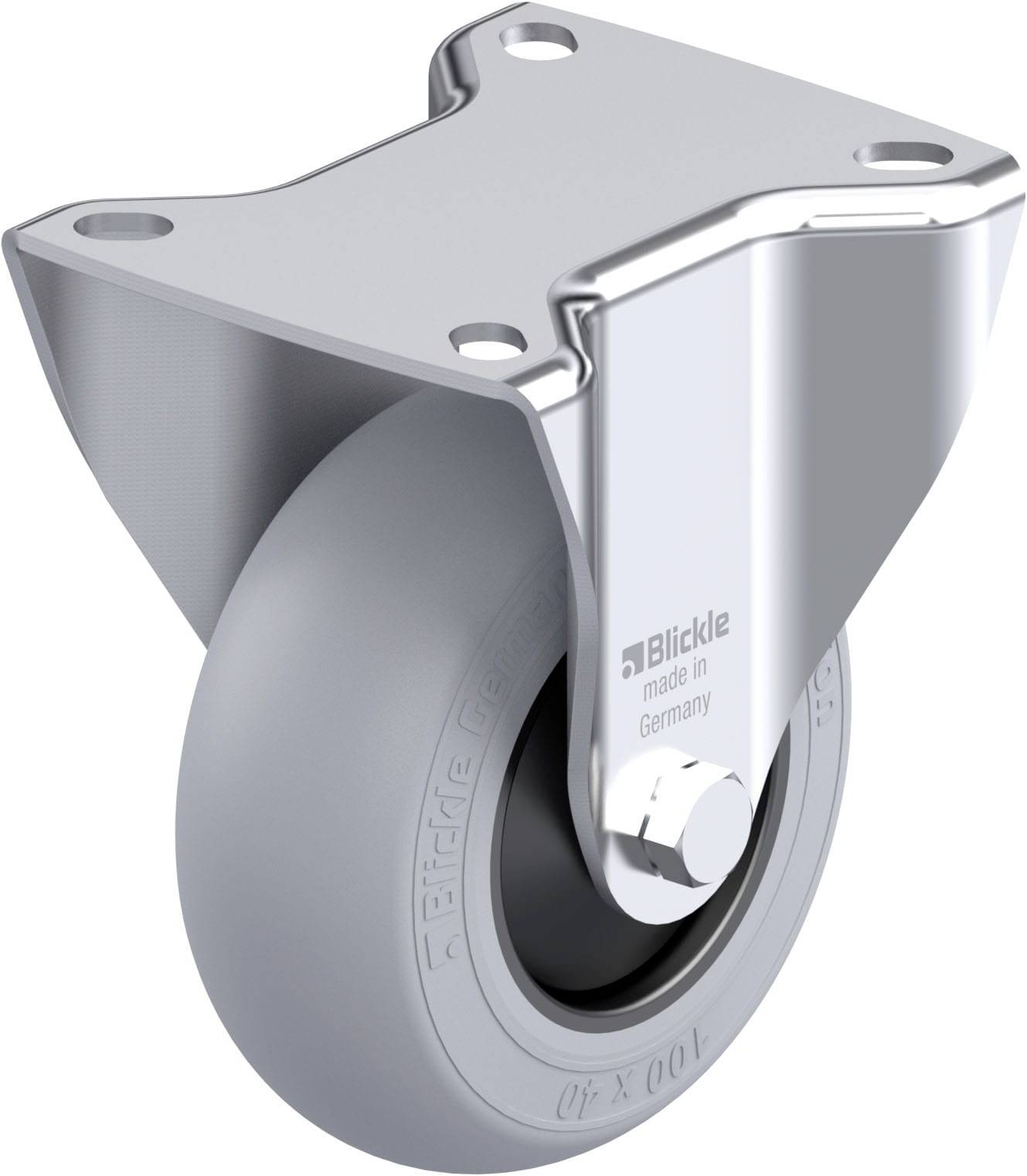 Blickle 921778 B-POES 100KF-SG Acéllemez rögzített görgő KerékØ: 100 mm Teherbírás (max.): 150 kg 1 db