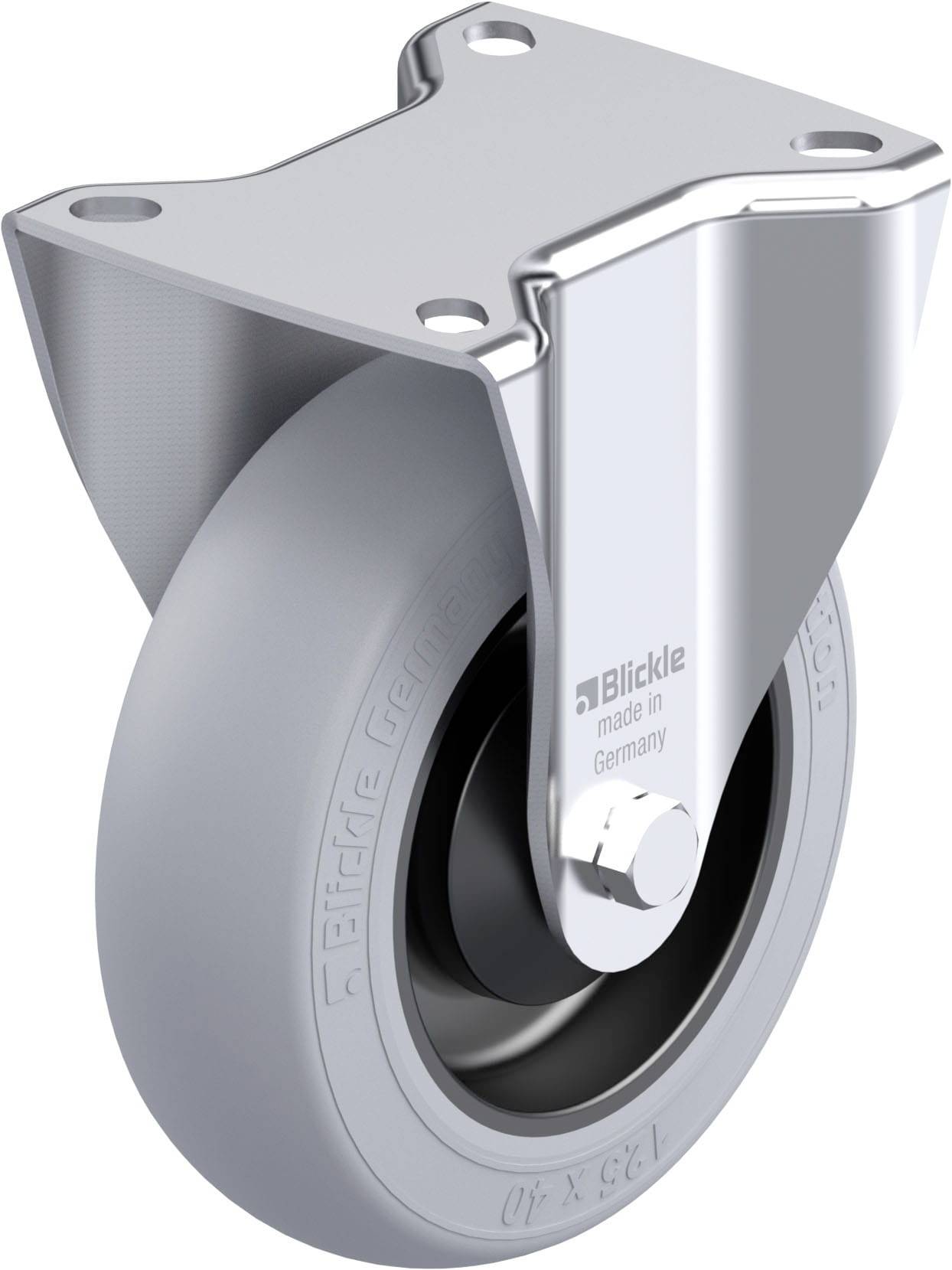 Blickle 921779 B-POES 125KA-SG Acéllemez rögzített görgő KerékØ: 125 mm Teherbírás (max.): 175 kg 1 db