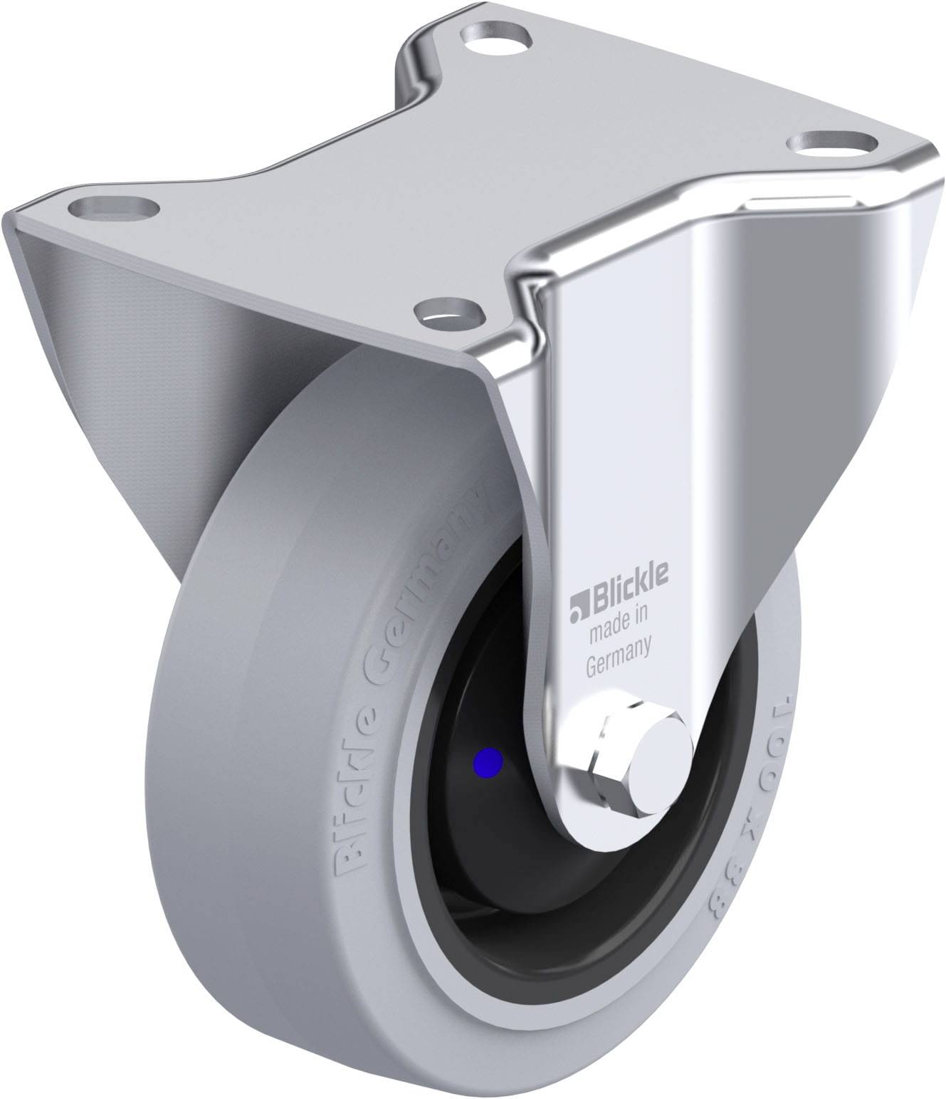 Blickle 945674 B-POEV 100XKA-SG Acéllemez rögzített görgő KerékØ: 100 mm Teherbírás (max.): 200 kg 1 db