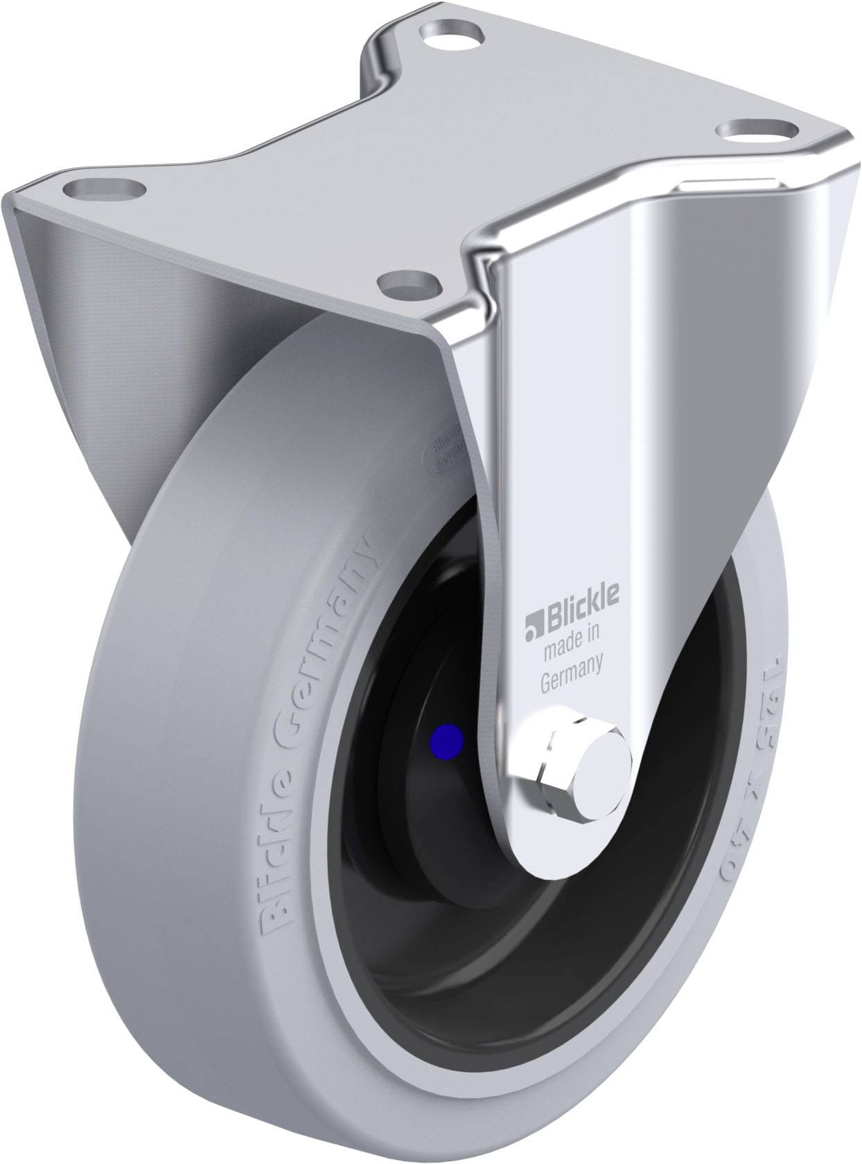 Blickle 945676 B-POEV 125XKA-SG Acéllemez rögzített görgő KerékØ: 125 mm Teherbírás (max.): 250 kg 1 db