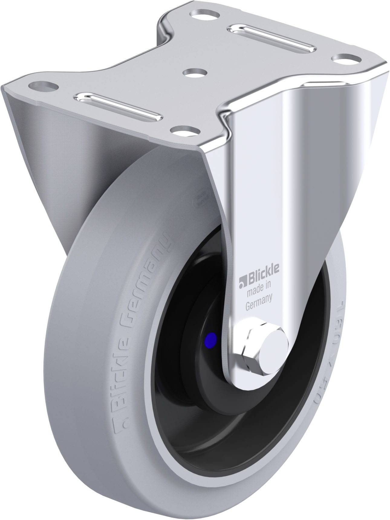 Blickle 850401 B-POEV 160XKA-SG Acéllemez rögzített görgő KerékØ: 160 mm Teherbírás (max.): 400 kg 1 db