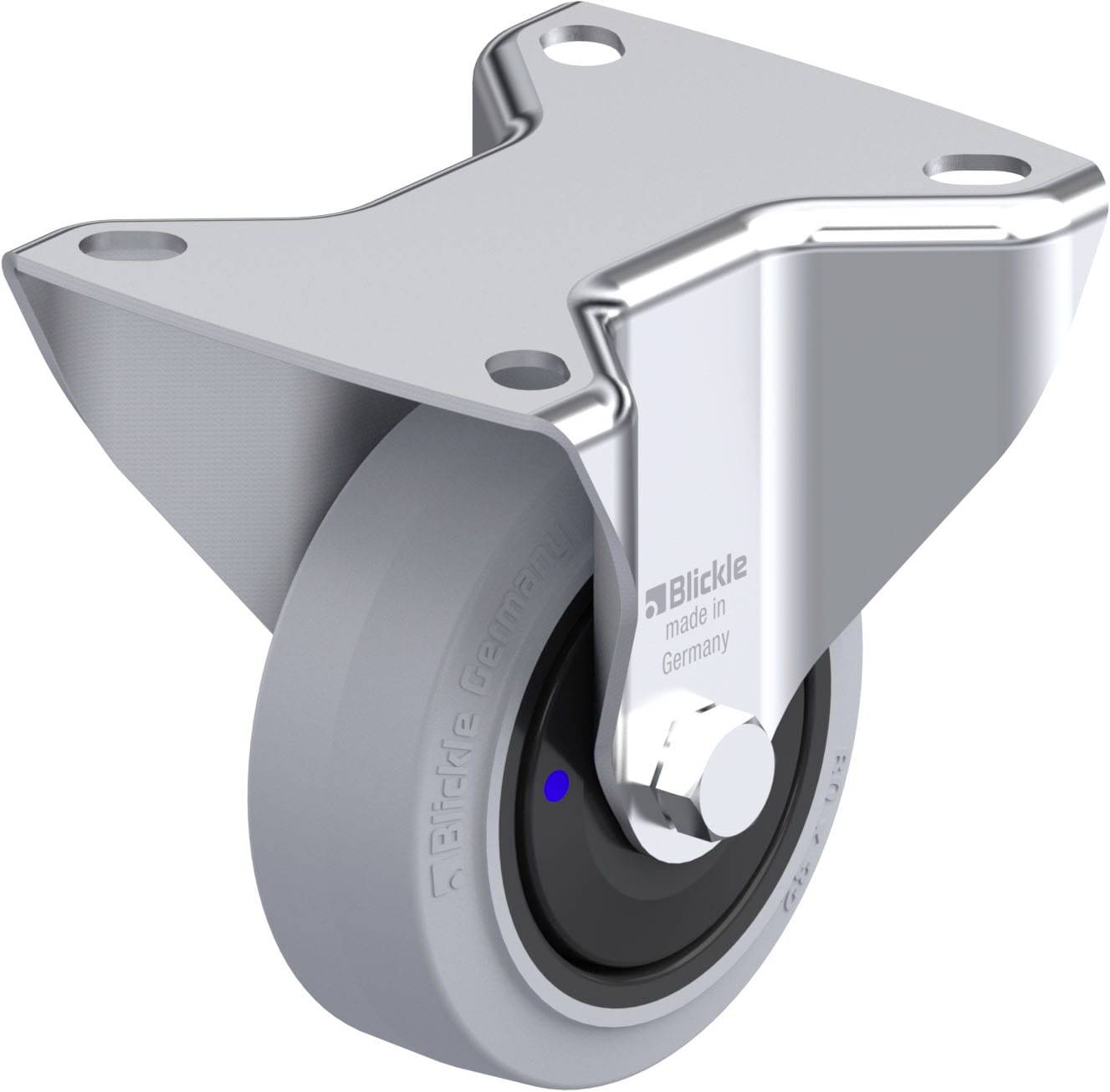 Blickle 945679 B-POEV 80XKF-SG Acéllemez rögzített görgő KerékØ: 80 mm Teherbírás (max.): 140 kg 1 db