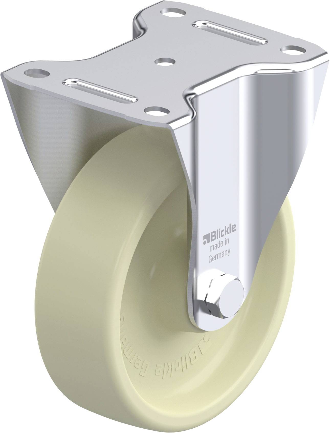 Blickle 858007 B-POH 150G Acéllemez rögzített görgő KerékØ: 150 mm Teherbírás (max.): 400 kg 1 db