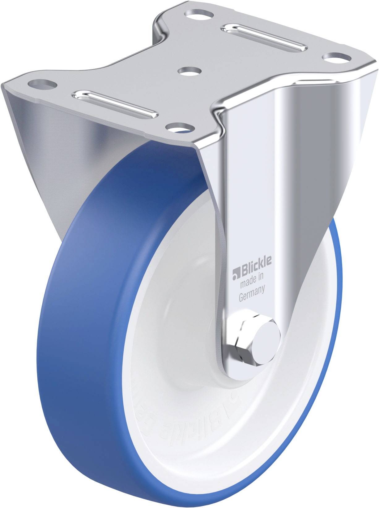 Blickle 947907 B-POTHS 160XR Acéllemez rögzített görgő KerékØ: 160 mm Teherbírás (max.): 400 kg 1 db