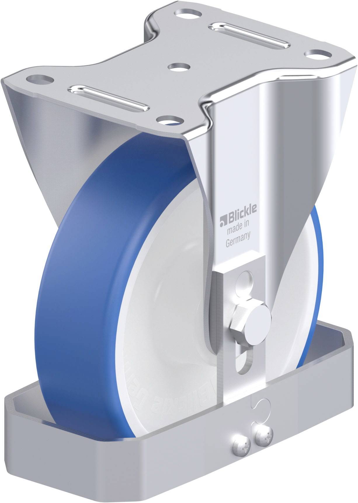 Blickle 947910 B-POTHS 160XR-FS Acéllemez rögzített görgő KerékØ: 160 mm Teherbírás (max.): 400 kg 1 db
