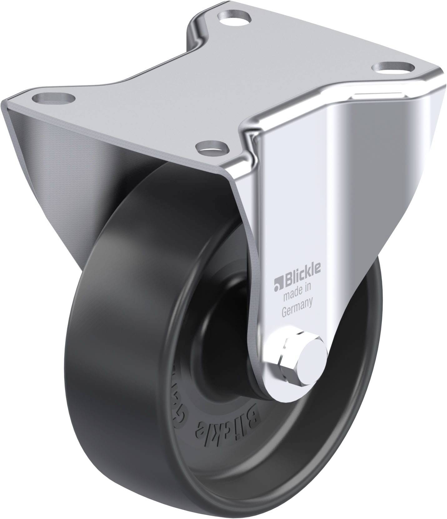 Blickle 289280 B-PP 100G Acéllemez rögzített görgő KerékØ: 100 mm Teherbírás (max.): 160 kg 1 db