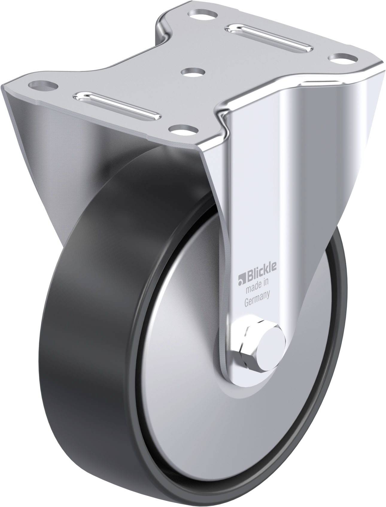 Blickle 701136 B-PP 150G-FA Acéllemez rögzített görgő KerékØ: 150 mm Teherbírás (max.): 300 kg 1 db