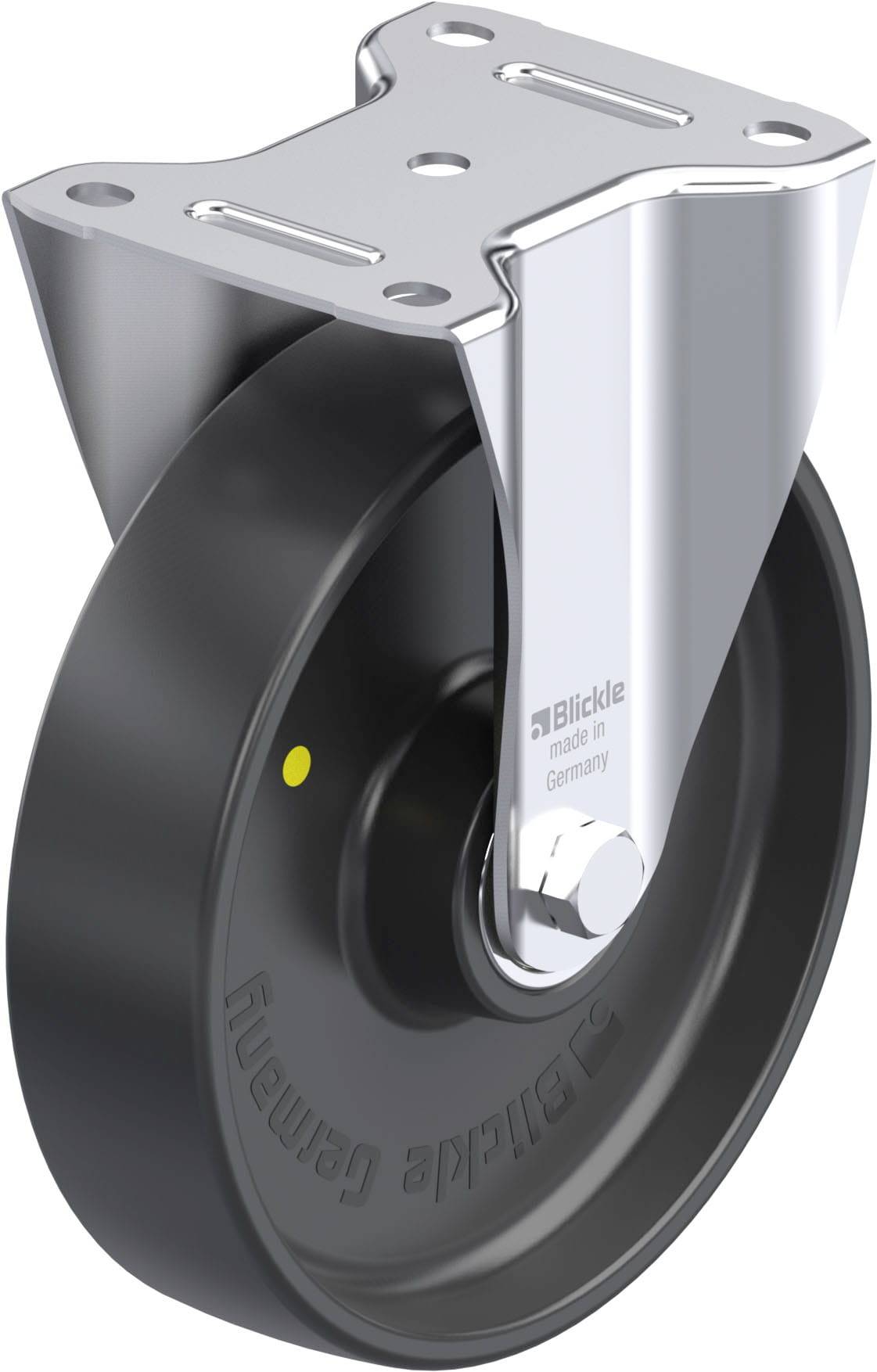 Blickle 951765 B-PP 200K-EL Acéllemez rögzített görgő KerékØ: 200 mm Teherbírás (max.): 400 kg 1 db