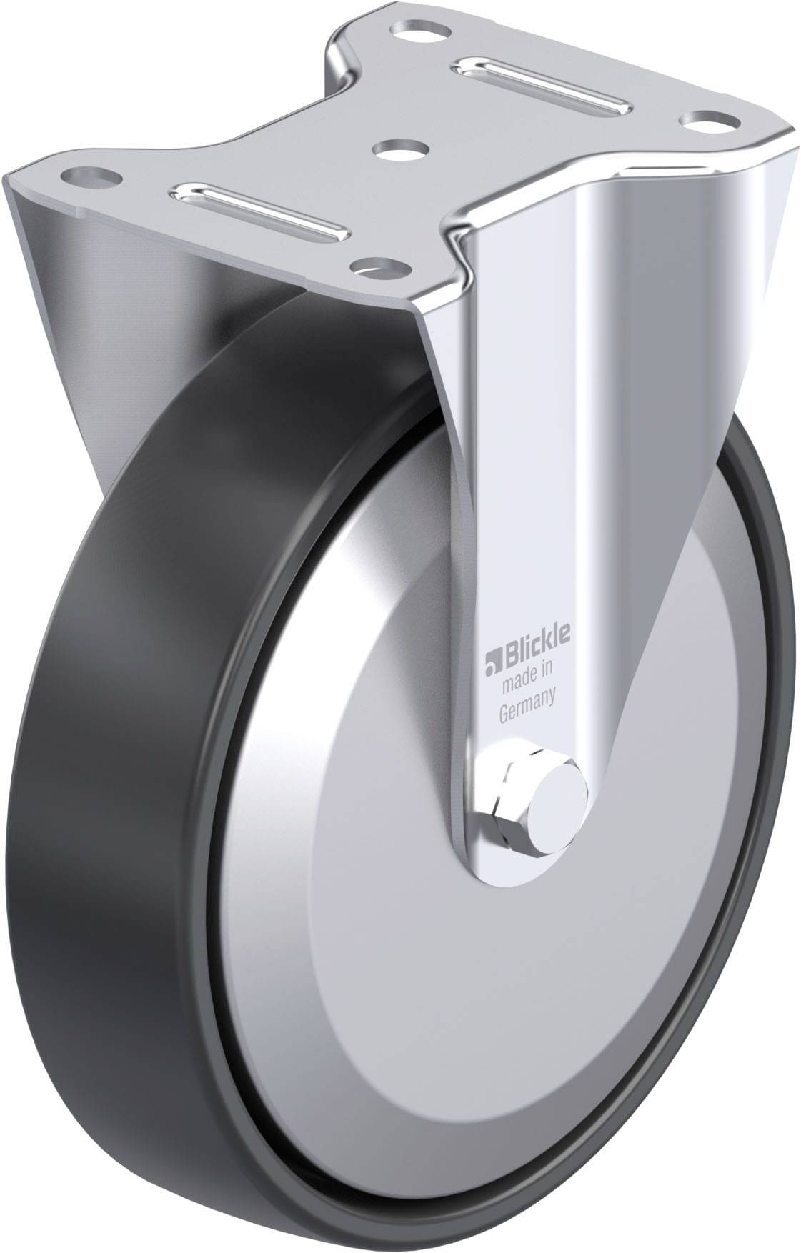 Blickle 952267 B-PP 200K-FA Acéllemez rögzített görgő KerékØ: 200 mm Teherbírás (max.): 400 kg 1 db
