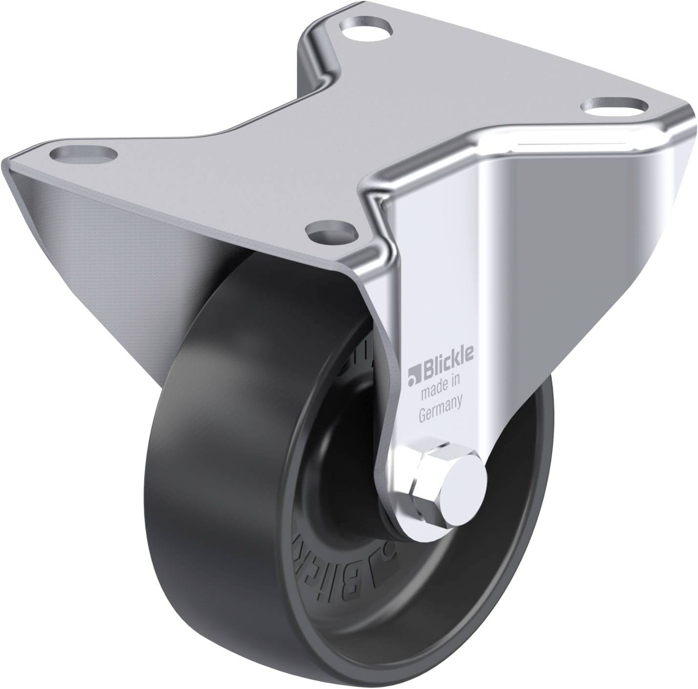 Blickle 46136 B-PP 80G Acéllemez rögzített görgő KerékØ: 80 mm Teherbírás (max.): 120 kg 1 db