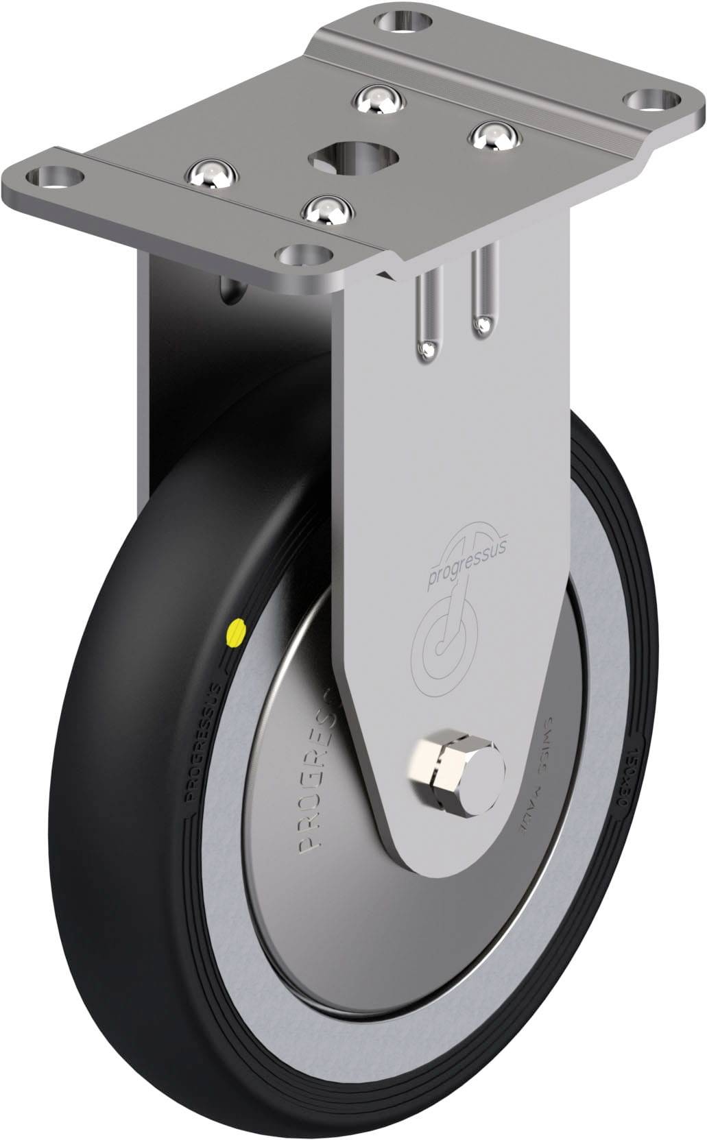 Blickle 889258 BPX-PGV 150XK-PG2-EL-FA Rozsdamentes acél rögzített görgő KerékØ: 150 mm Teherbírás (max.): 200 kg 1 db