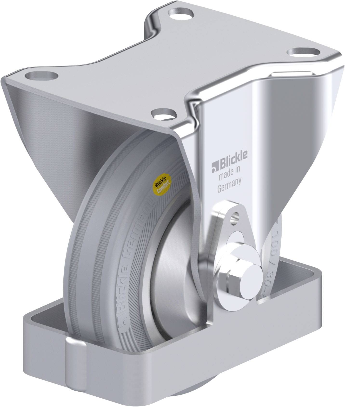 Blickle 938352 B-RD 100R-VLI-FA-FS Acéllemez rögzített görgő KerékØ: 100 mm Teherbírás (max.): 100 kg 1 db