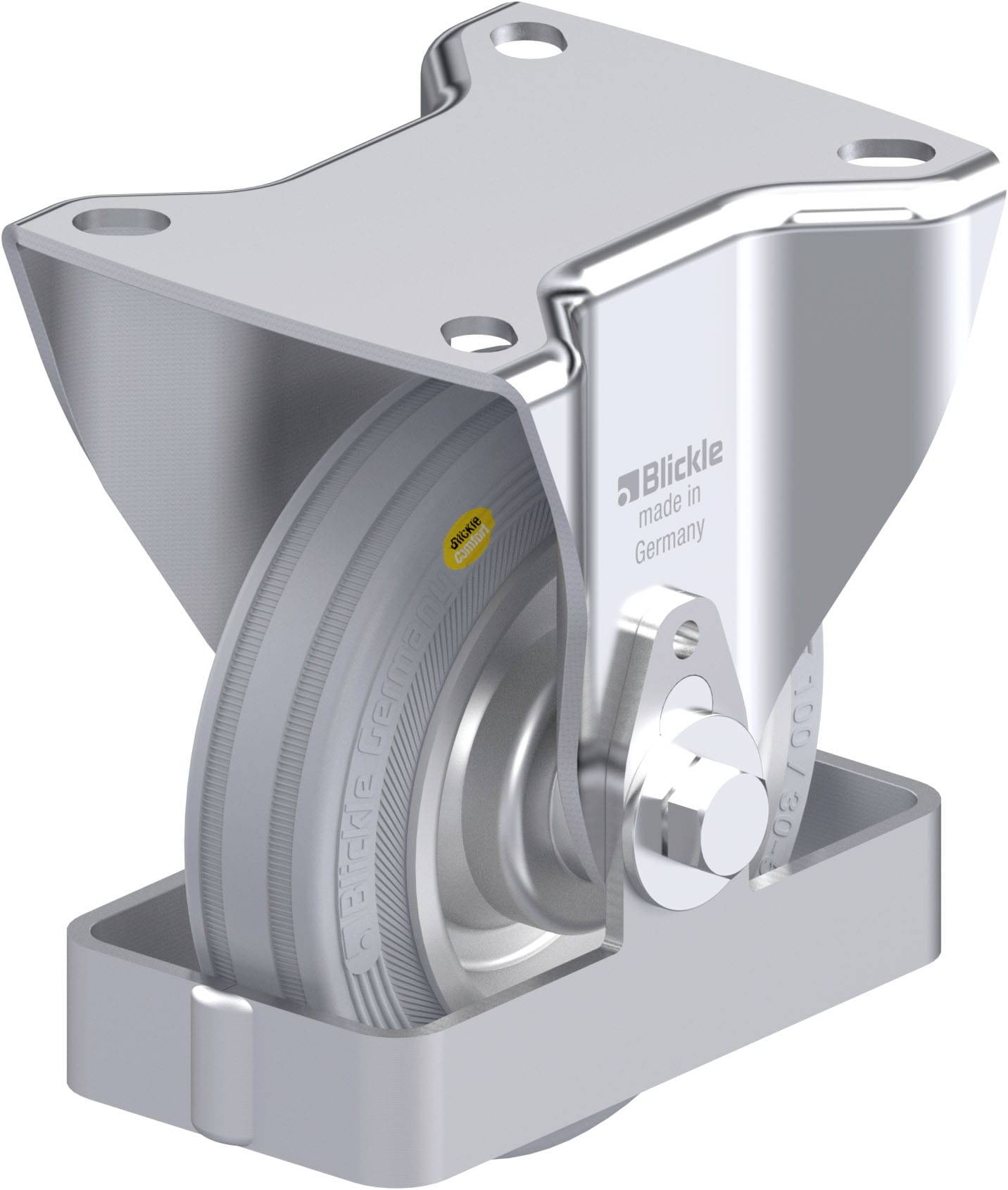 Blickle 938351 B-RD 100R-VLI-FS Acéllemez rögzített görgő KerékØ: 100 mm Teherbírás (max.): 100 kg 1 db