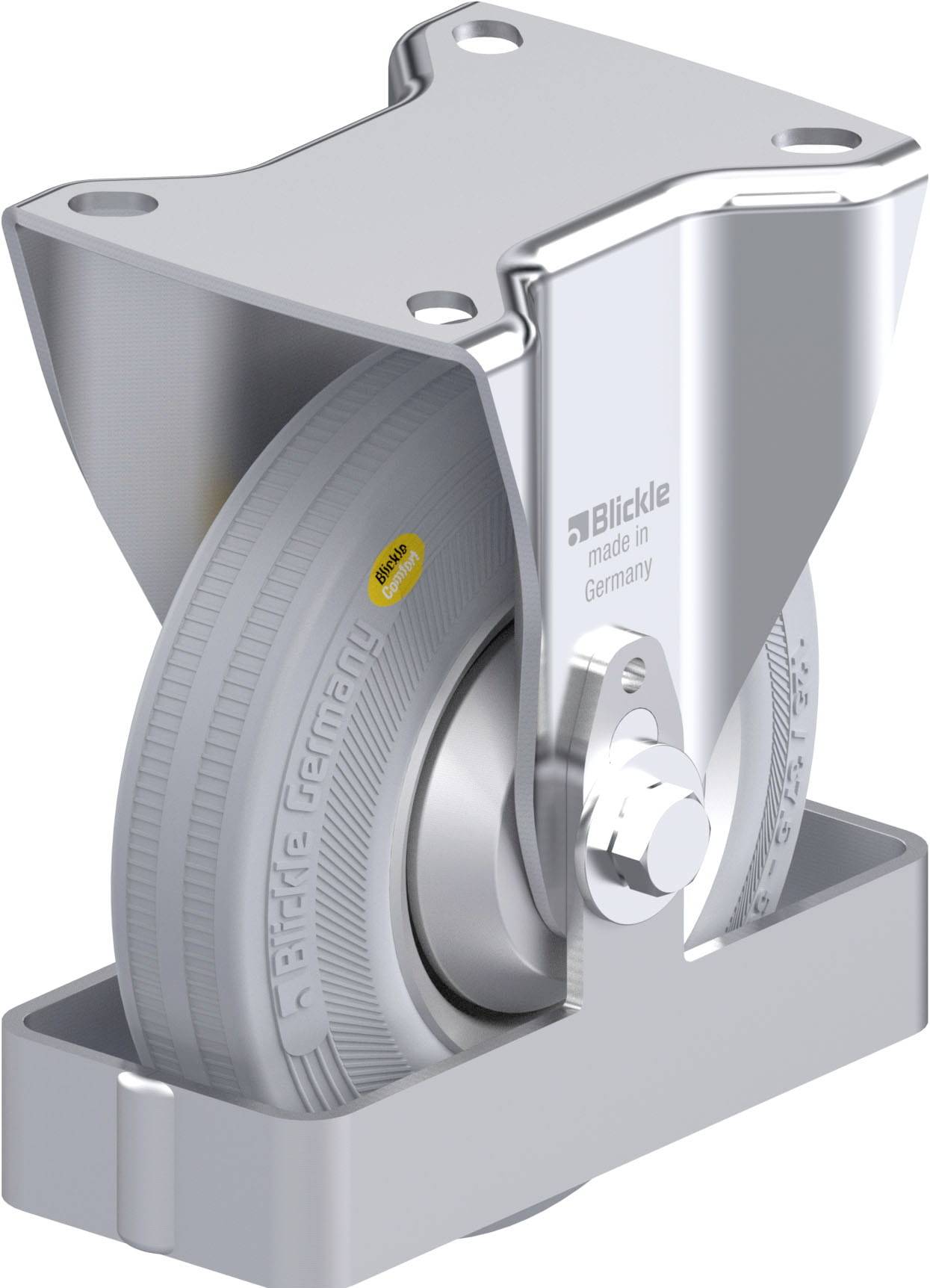 Blickle 938355 B-RD 125R-VLI-FA-FS Acéllemez rögzített görgő KerékØ: 125 mm Teherbírás (max.): 120 kg 1 db