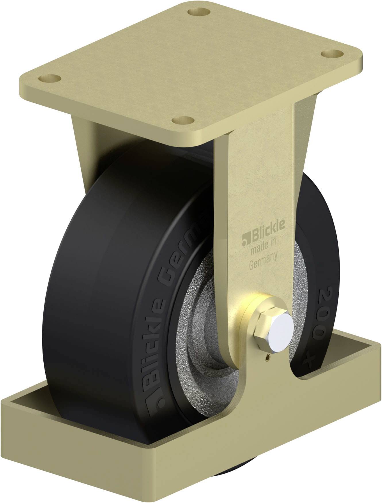 Blickle 744557 BS-SE 202K-FS Nagy teherbírású rögzített kerék KerékØ: 200 mm Teherbírás (max.): 850 kg 1 db