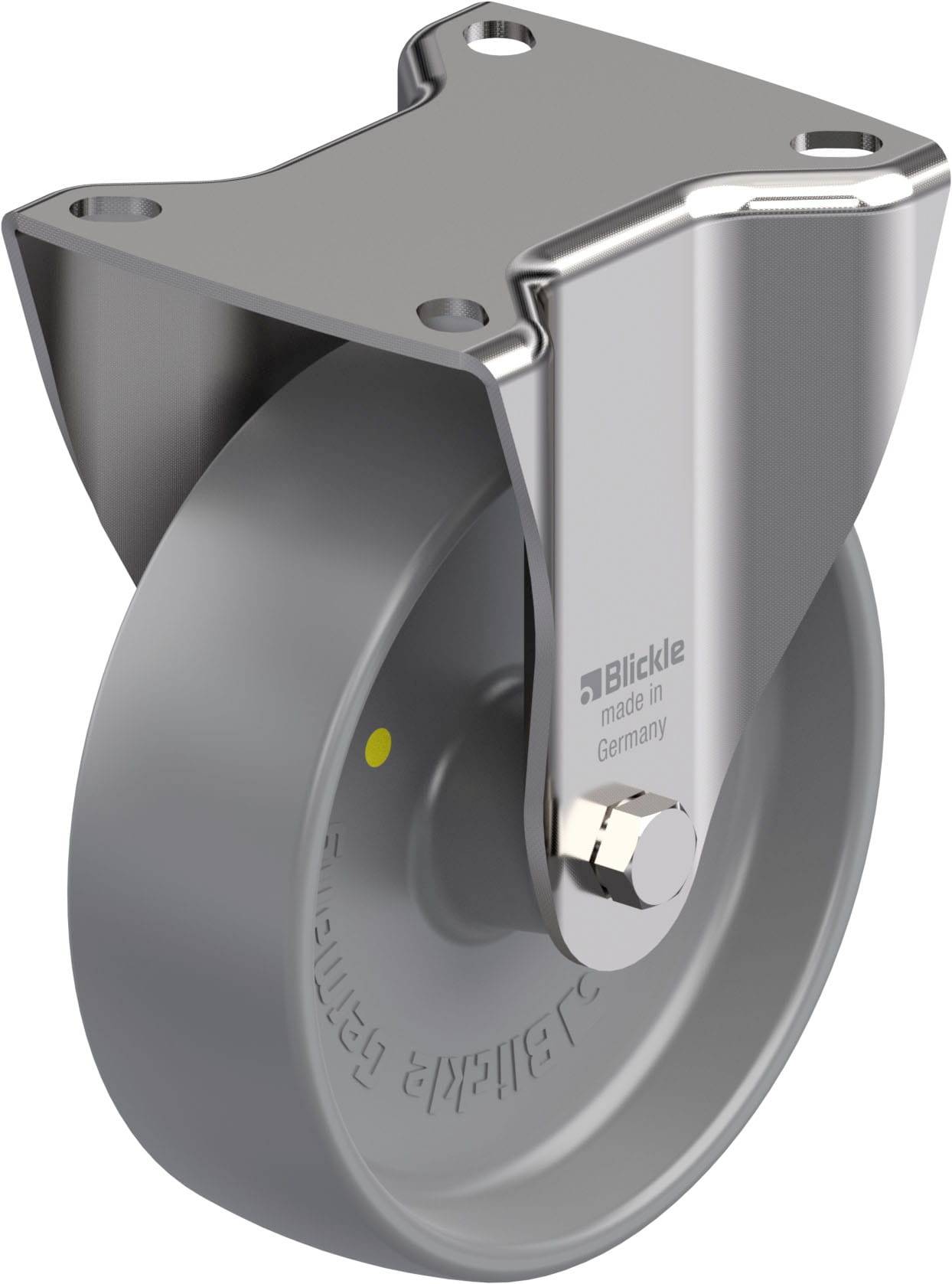 Blickle 700823 BX-PO 125G-ELS Rozsdamentes acél rögzített görgő KerékØ: 125 mm Teherbírás (max.): 250 kg 1 db