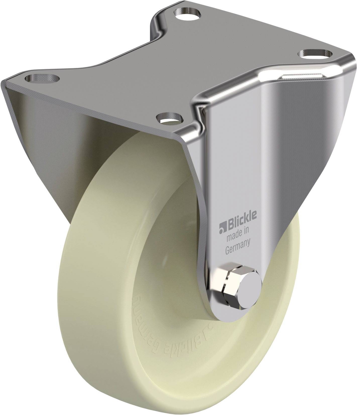 Blickle 869513 BX-POH 100G Rozsdamentes acél rögzített görgő KerékØ: 100 mm Teherbírás (max.): 240 kg 1 db