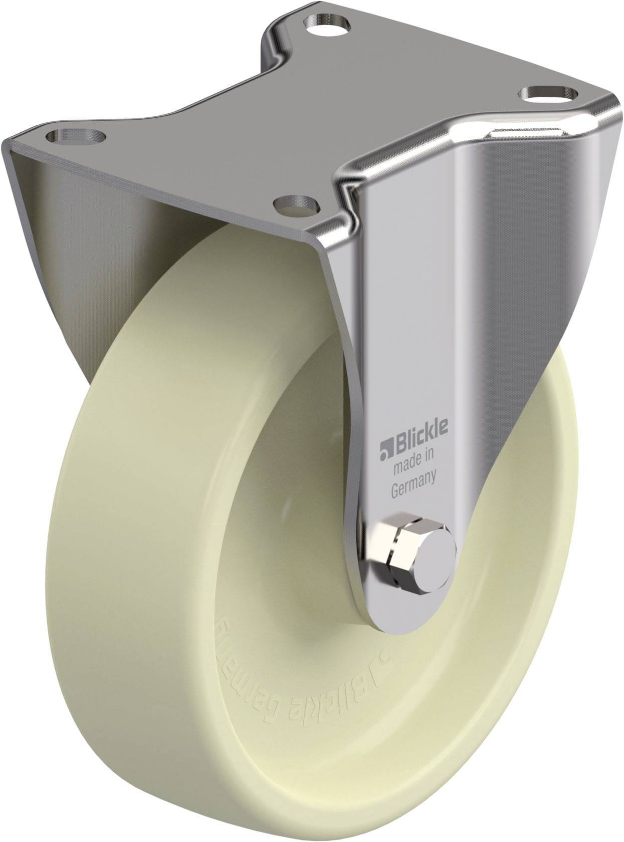 Blickle 879117 BX-POH 125G Rozsdamentes acél rögzített görgő KerékØ: 125 mm Teherbírás (max.): 250 kg 1 db