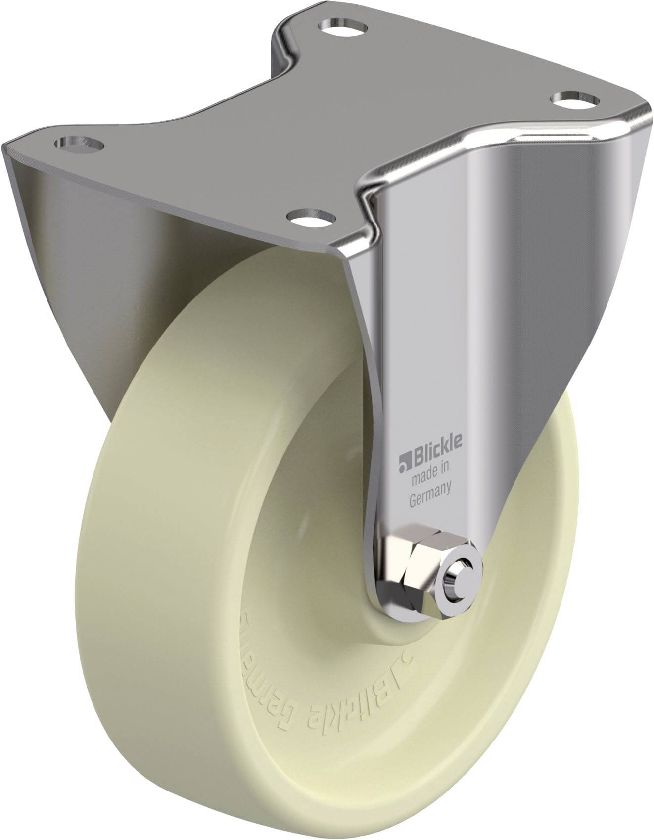 Blickle 896864 BX-POH 150G Rozsdamentes acél rögzített görgő KerékØ: 150 mm Teherbírás (max.): 400 kg 1 db