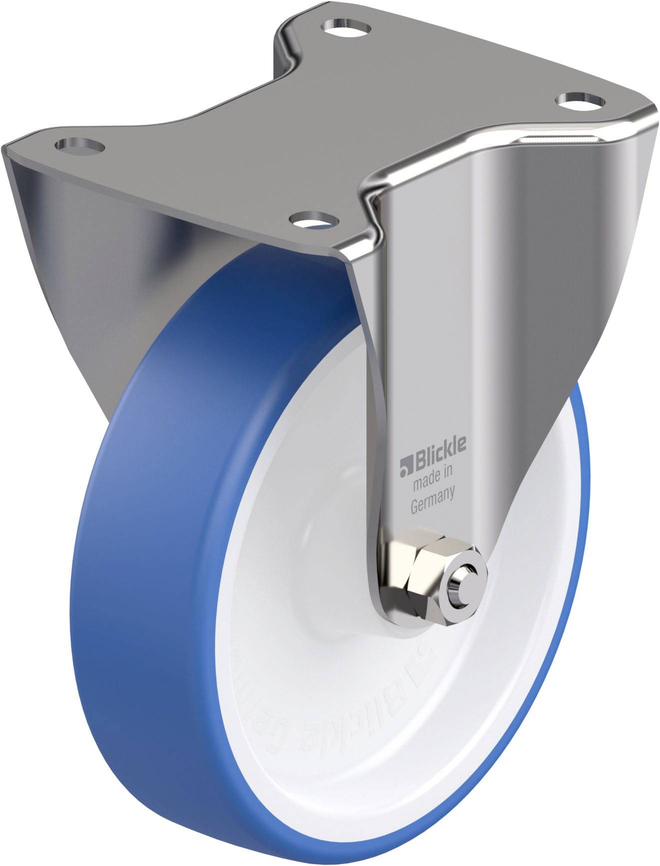 Blickle 937245 BX-POTHS 160G Rozsdamentes acél rögzített görgő KerékØ: 160 mm Teherbírás (max.): 400 kg 1 db
