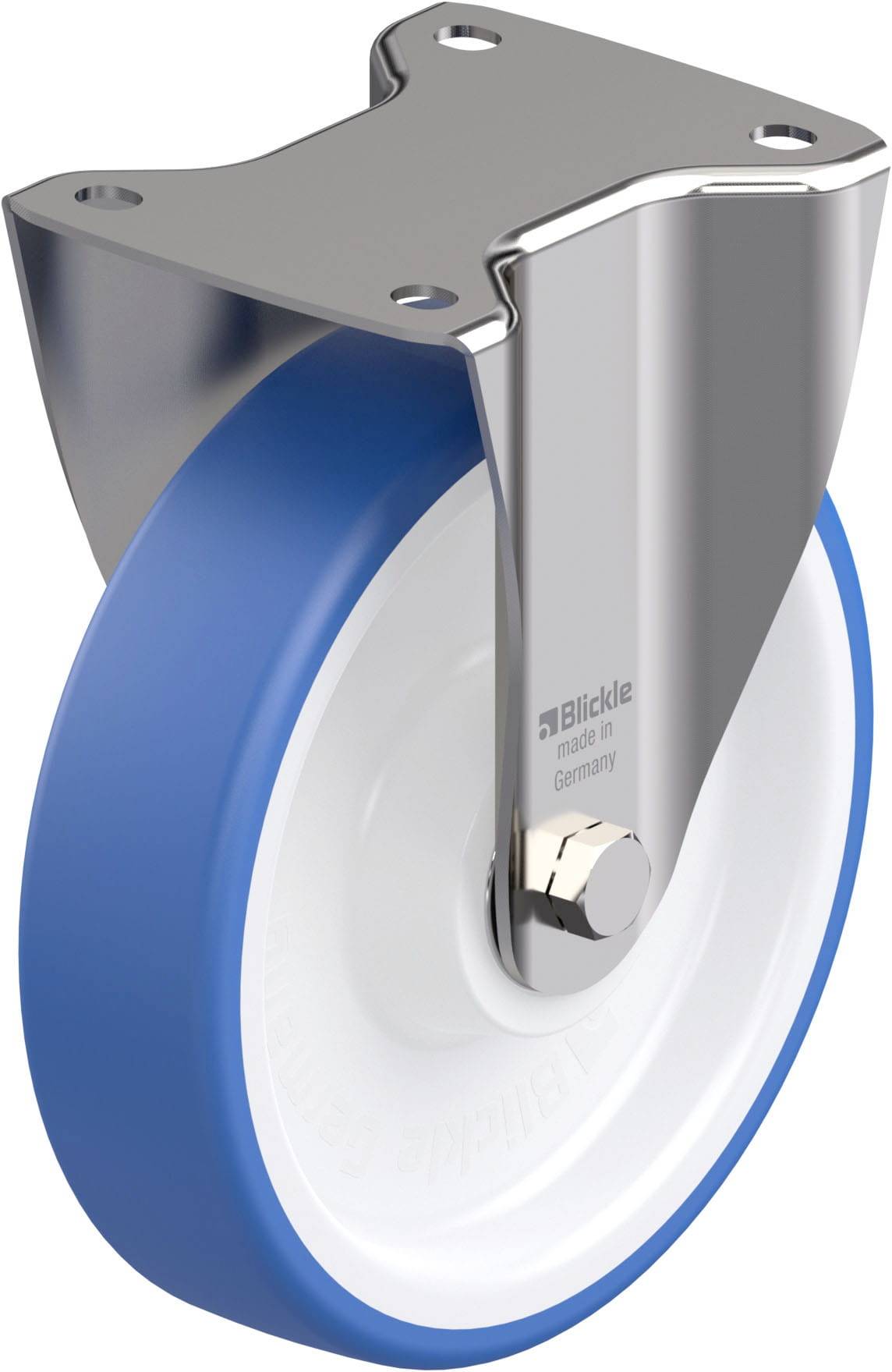 Blickle 937249 BX-POTHS 200XK Rozsdamentes acél rögzített görgő KerékØ: 200 mm Teherbírás (max.): 400 kg 1 db