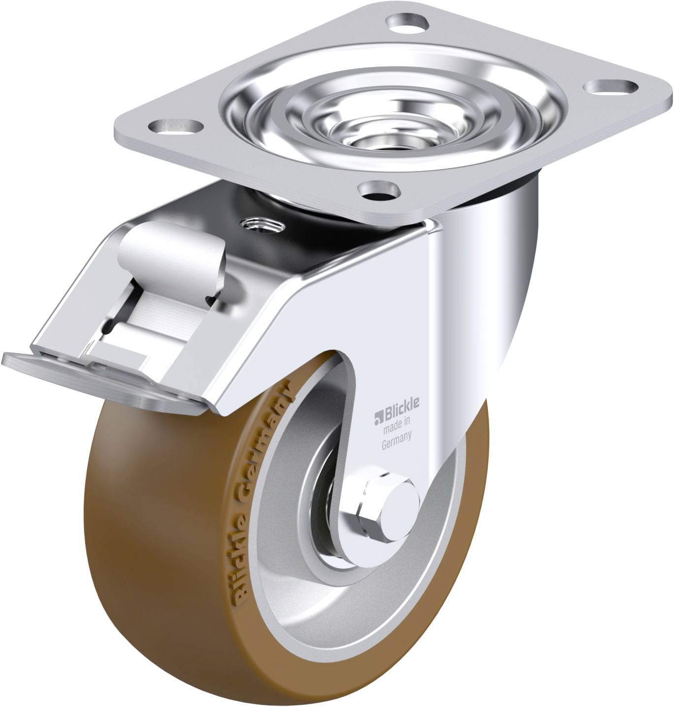 Blickle 917951 L-ALB 101K-FI Acéllemez forgógörgő KerékØ: 100 mm Teherbírás (max.): 250 kg 1 db
