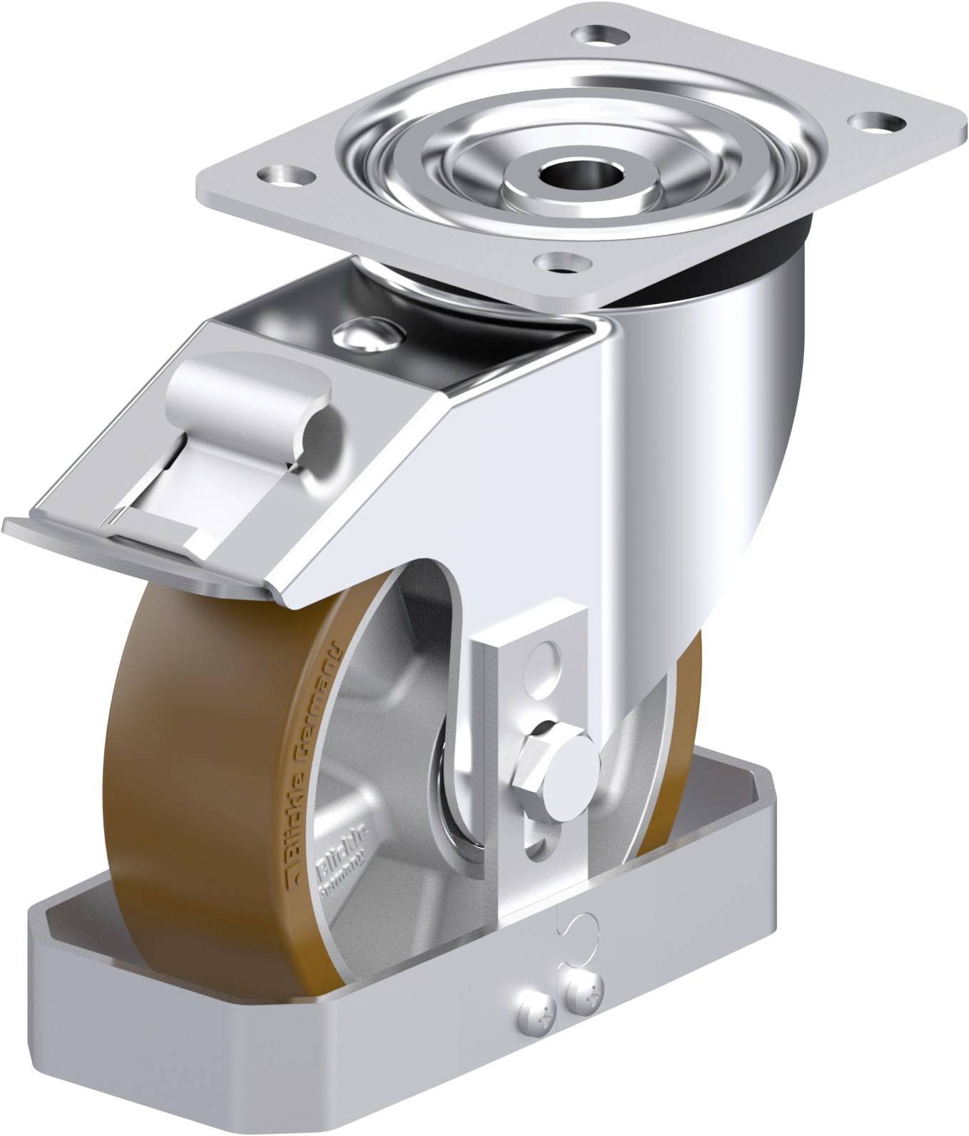 Blickle 928890 L-ALB 150K-FI-FS Acéllemez forgógörgő KerékØ: 150 mm Teherbírás (max.): 400 kg 1 db