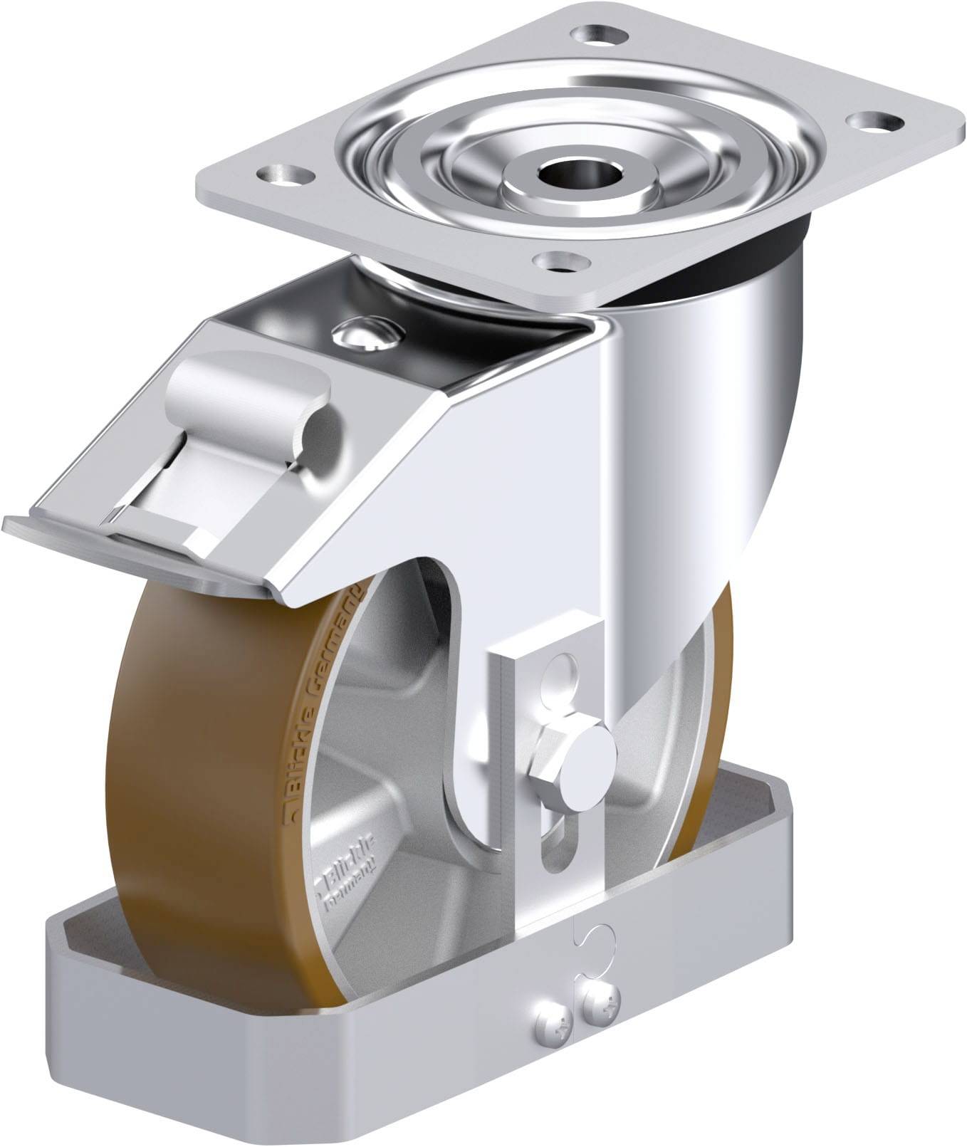 Blickle 928193 L-ALB 160K-FI-FS Acéllemez forgógörgő KerékØ: 160 mm Teherbírás (max.): 400 kg 1 db
