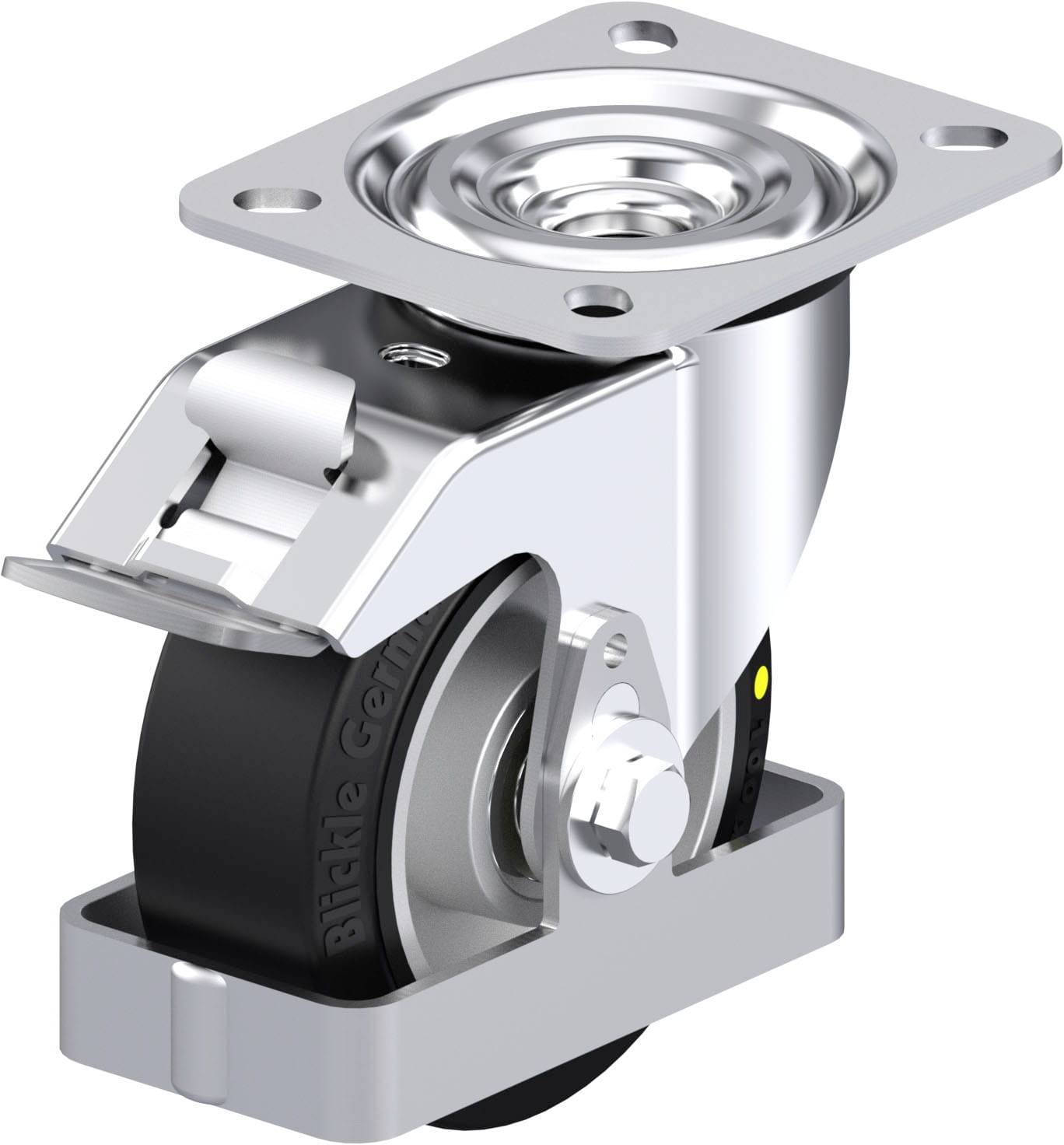 Blickle 938499 L-ALEV 100K-FI-EL-FS Acéllemez forgógörgő KerékØ: 100 mm Teherbírás (max.): 200 kg 1 db