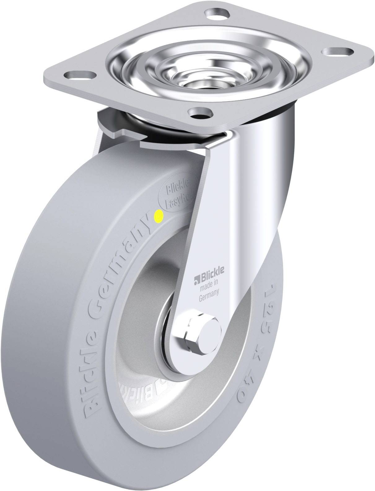 Blickle 913862 L-ALEV 125K-SG-AS Acéllemez forgógörgő KerékØ: 125 mm Teherbírás (max.): 250 kg 1 db