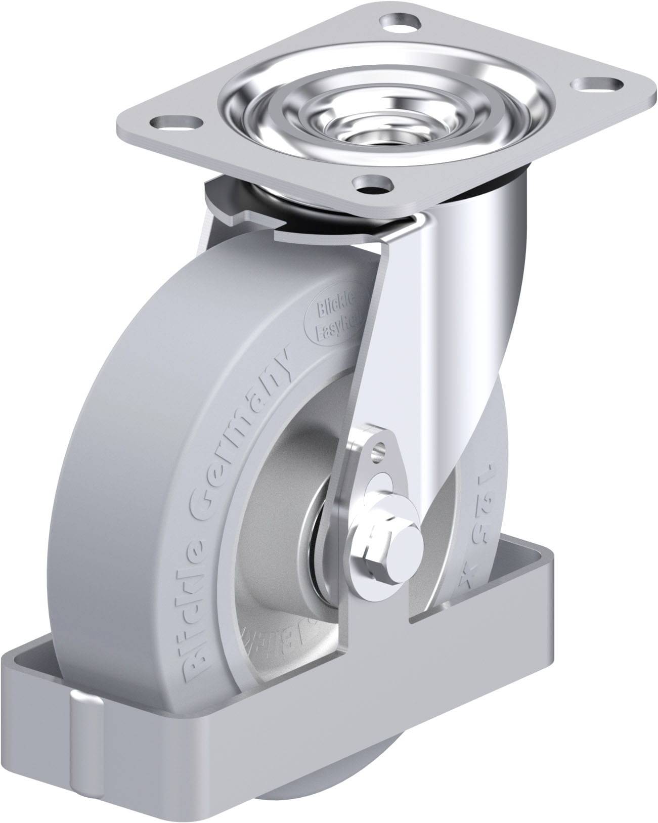 Blickle 921102 L-ALEV 125K-SG-FS Acéllemez forgógörgő KerékØ: 125 mm Teherbírás (max.): 250 kg 1 db