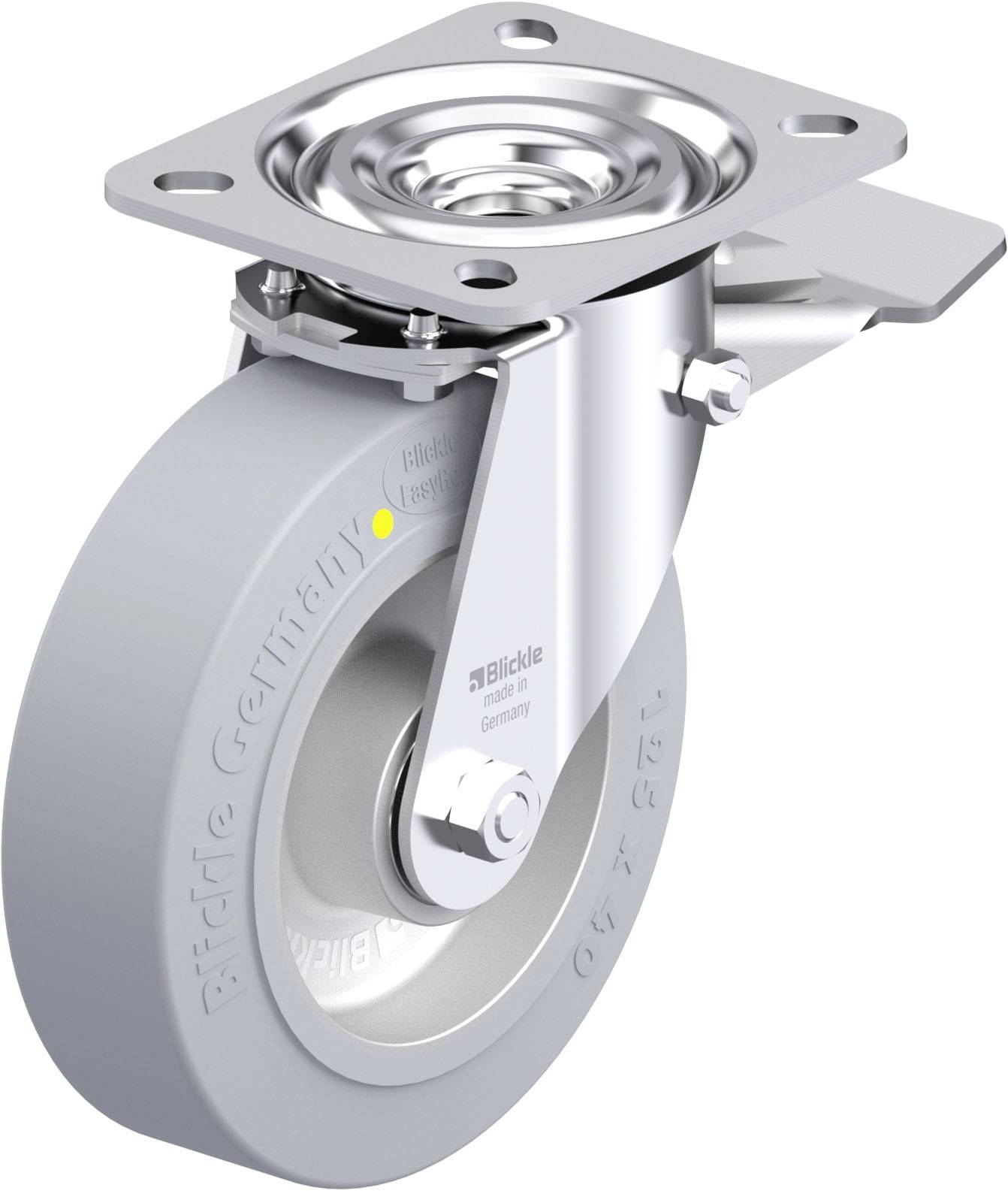 Blickle 917927 L-ALEV 125K-ST-SG-AS Acéllemez forgógörgő KerékØ: 125 mm Teherbírás (max.): 250 kg 1 db