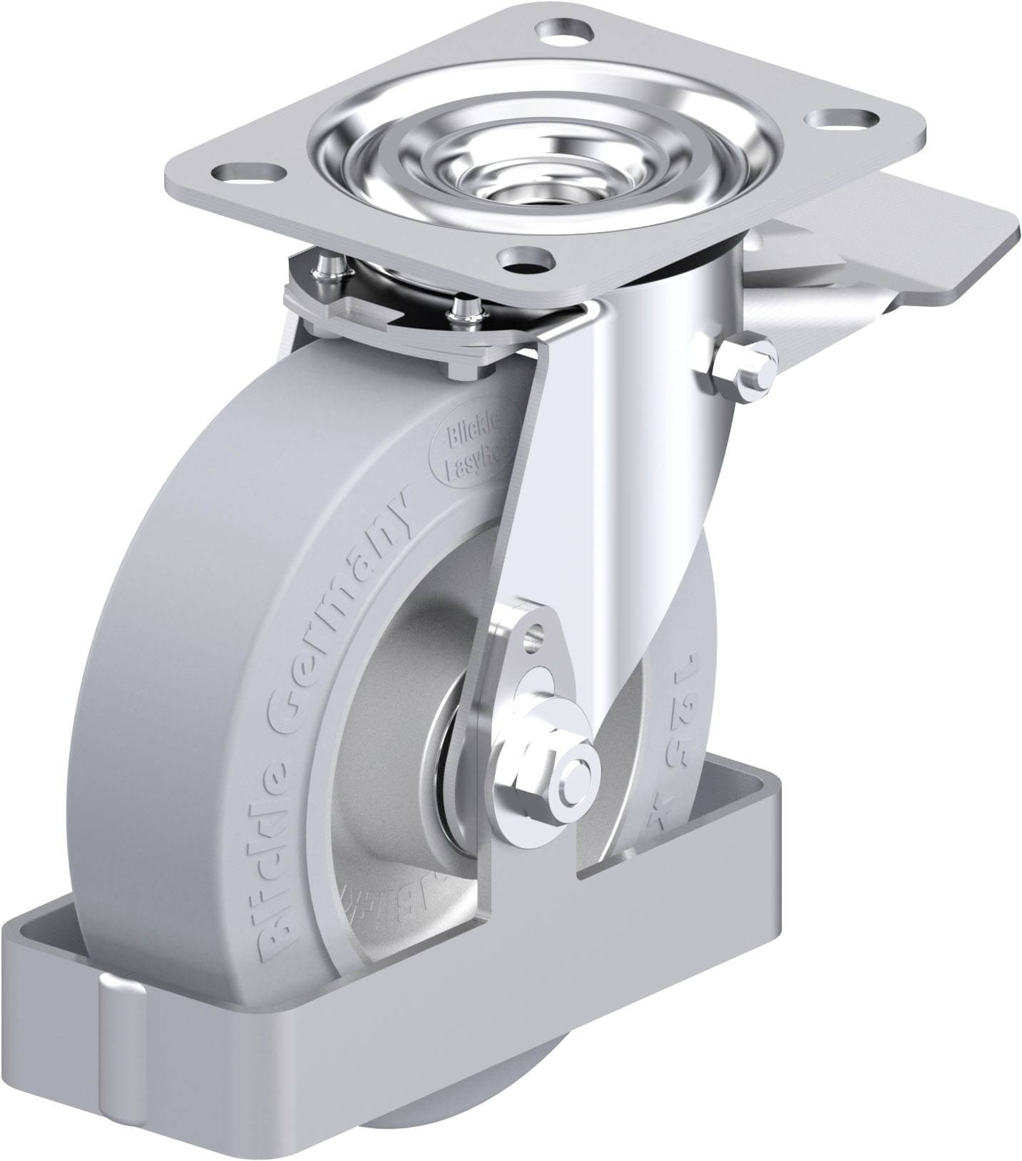 Blickle 938513 L-ALEV 125K-ST-SG-FS Acéllemez forgógörgő KerékØ: 125 mm Teherbírás (max.): 250 kg 1 db