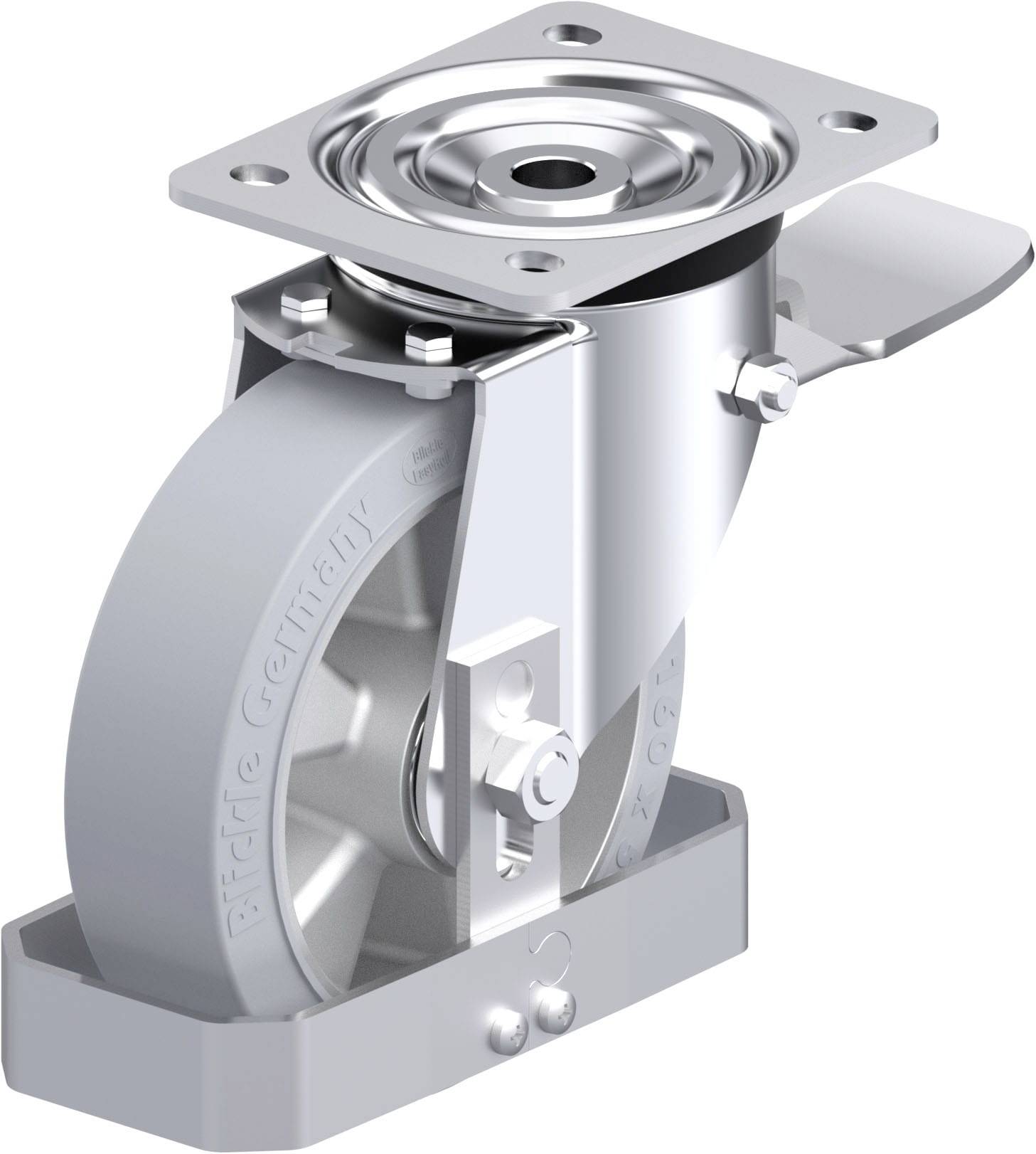 Blickle 938521 L-ALEV 160K-ST-SG-FS Acéllemez forgógörgő KerékØ: 160 mm Teherbírás (max.): 400 kg 1 db