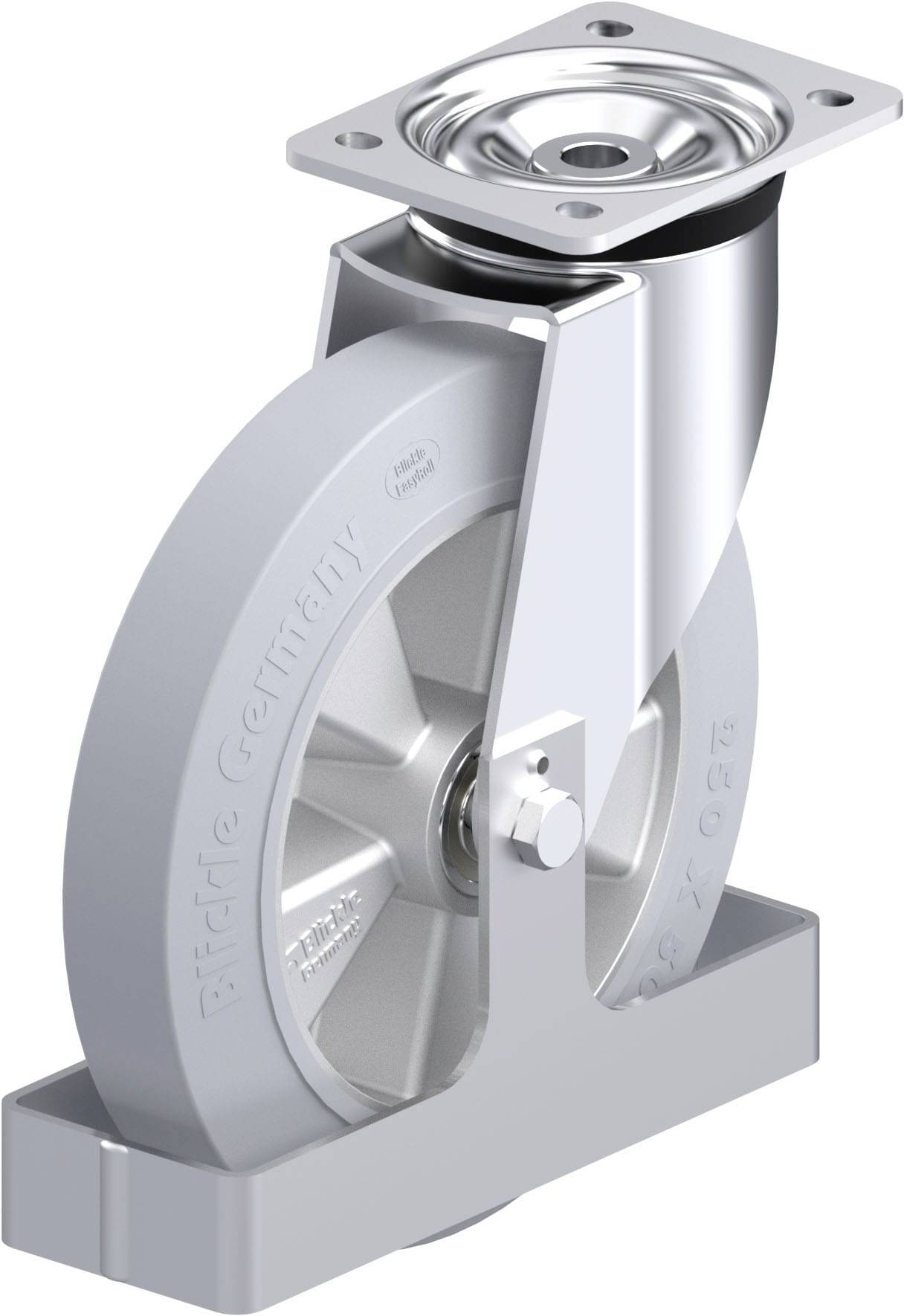 Blickle 938544 L-ALEV 250K-3-SG-FS Acéllemez forgógörgő KerékØ: 250 mm Teherbírás (max.): 500 kg 1 db