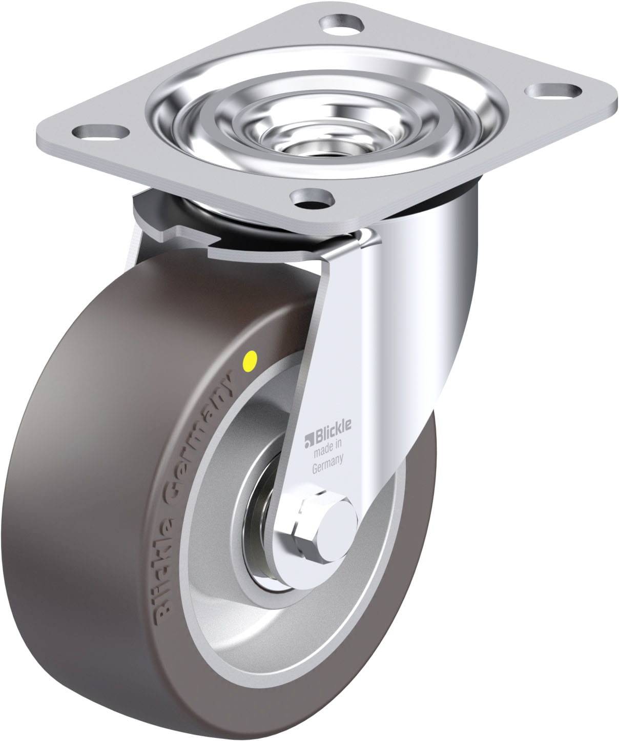 Blickle 887131 L-ALST 100K-AS Acéllemez forgógörgő KerékØ: 100 mm Teherbírás (max.): 250 kg 1 db