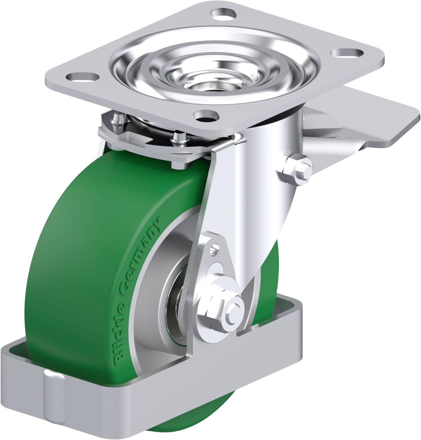 Blickle 939207 L-ALST 100K-ST-FS Acéllemez forgógörgő KerékØ: 100 mm Teherbírás (max.): 250 kg 1 db
