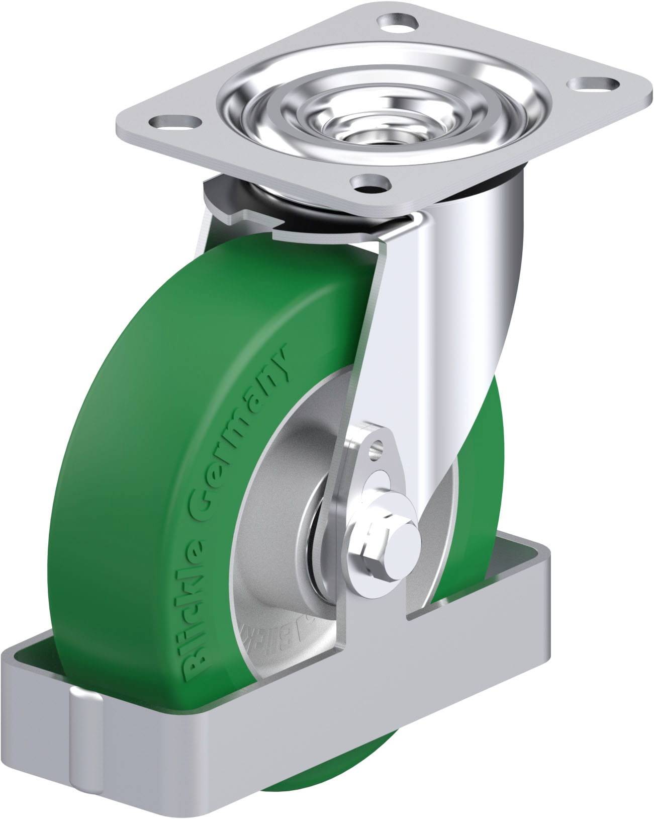 Blickle 912935 L-ALST 125K-FS Acéllemez forgógörgő KerékØ: 125 mm Teherbírás (max.): 250 kg 1 db