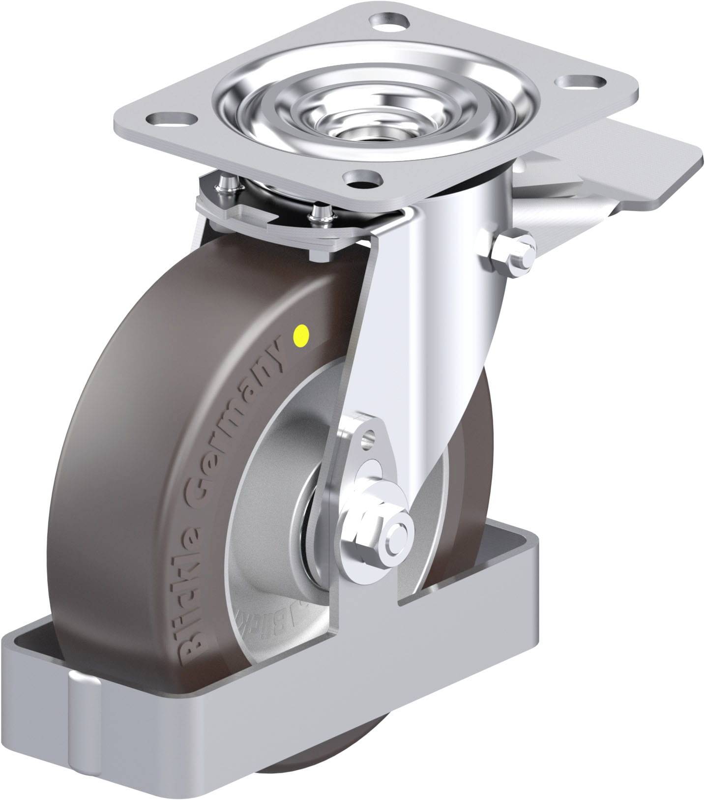 Blickle 939149 L-ALST 125K-ST-AS-FS Acéllemez forgógörgő KerékØ: 125 mm Teherbírás (max.): 250 kg 1 db